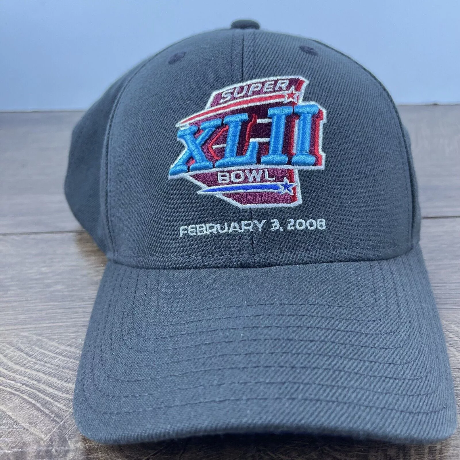 Reebok Hats Superbowl XLII 42 Hat Reebok Gray Cap Adjustable Gray Adult