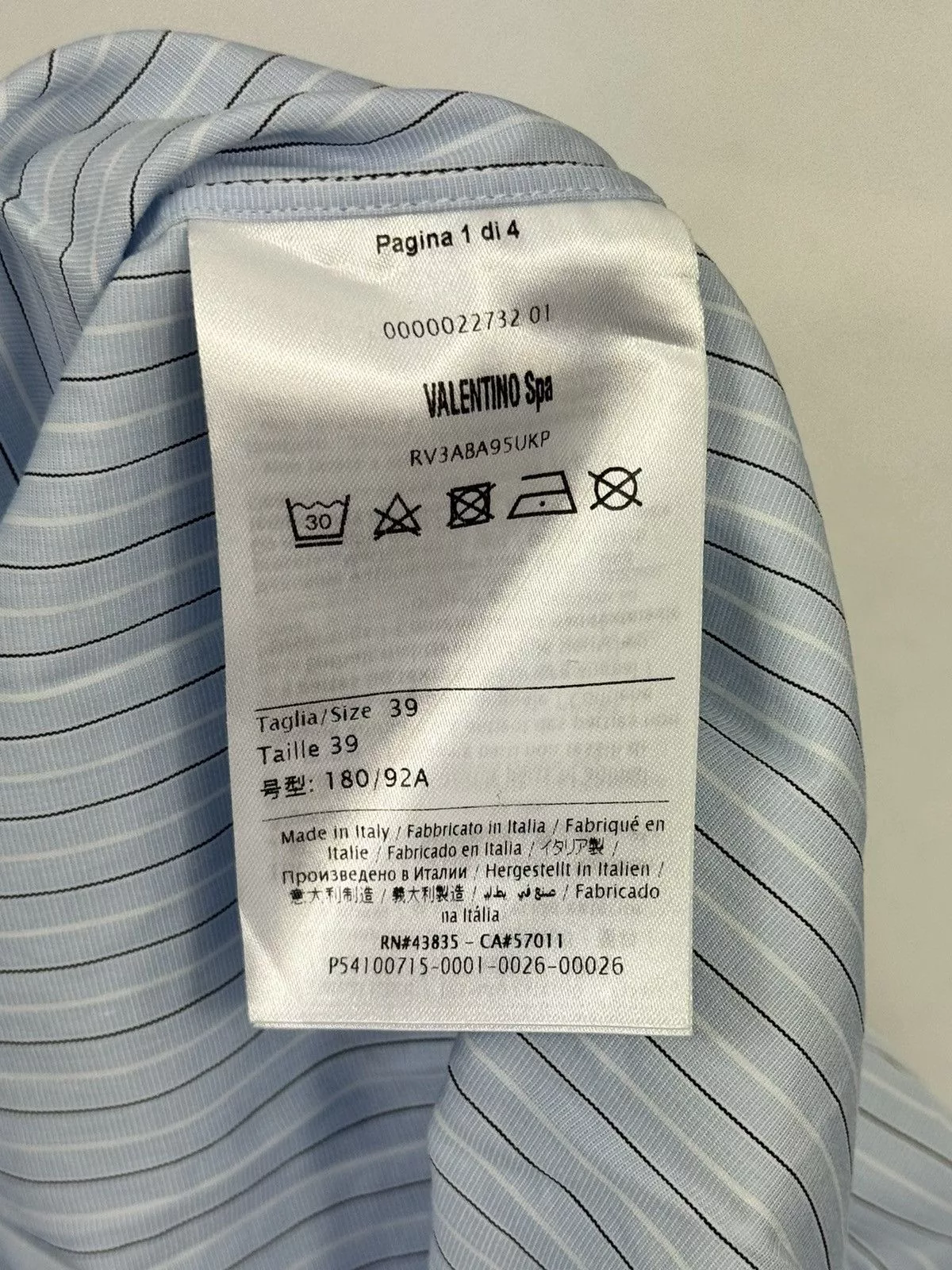 Valentino Shirts Button Ups VALENTINO OVERSIZED STRIPE SHIRT Blue