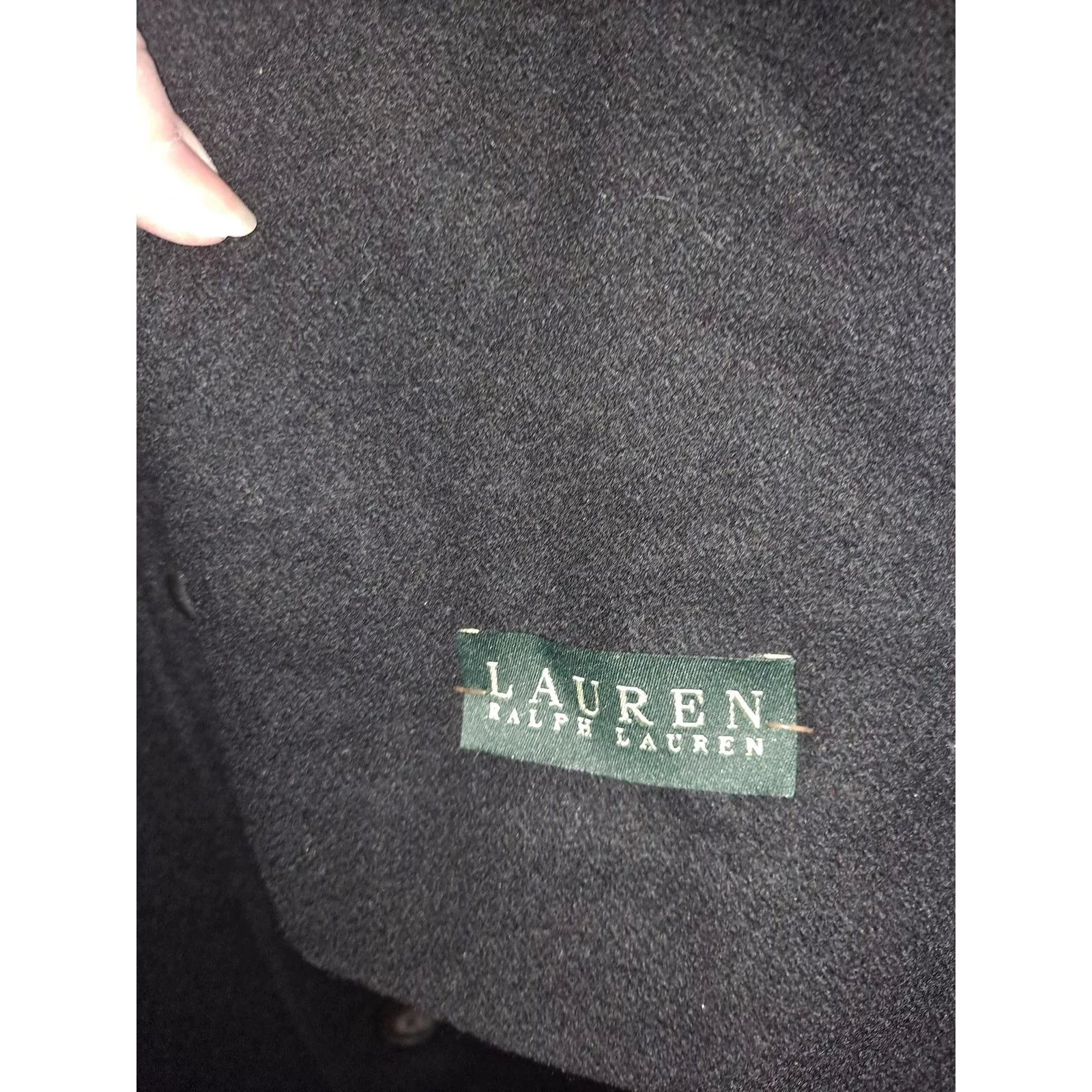 Lauren Ralph Lauren Light Jackets Lauren Ralph Lauren Black Wool Blend Zip Overcoat Size 54L
