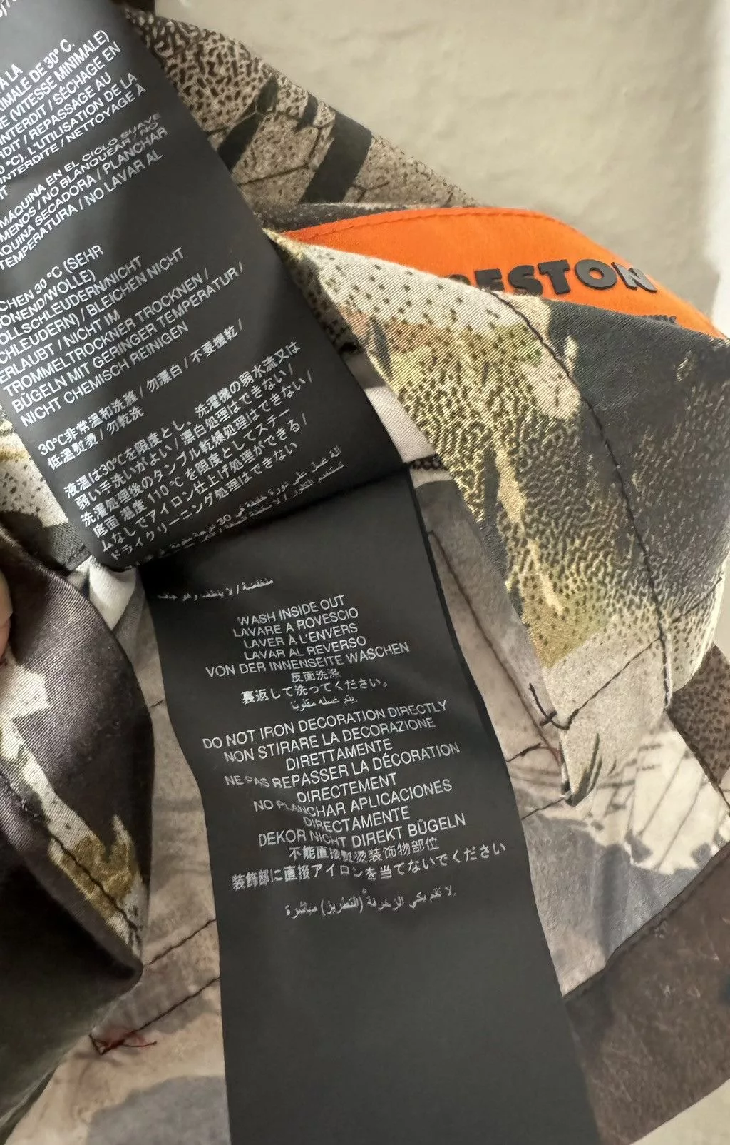 Heron Preston Shirts Button Ups Heron Preston Camo Button Up Shirt Logo Bowler Patches Gold