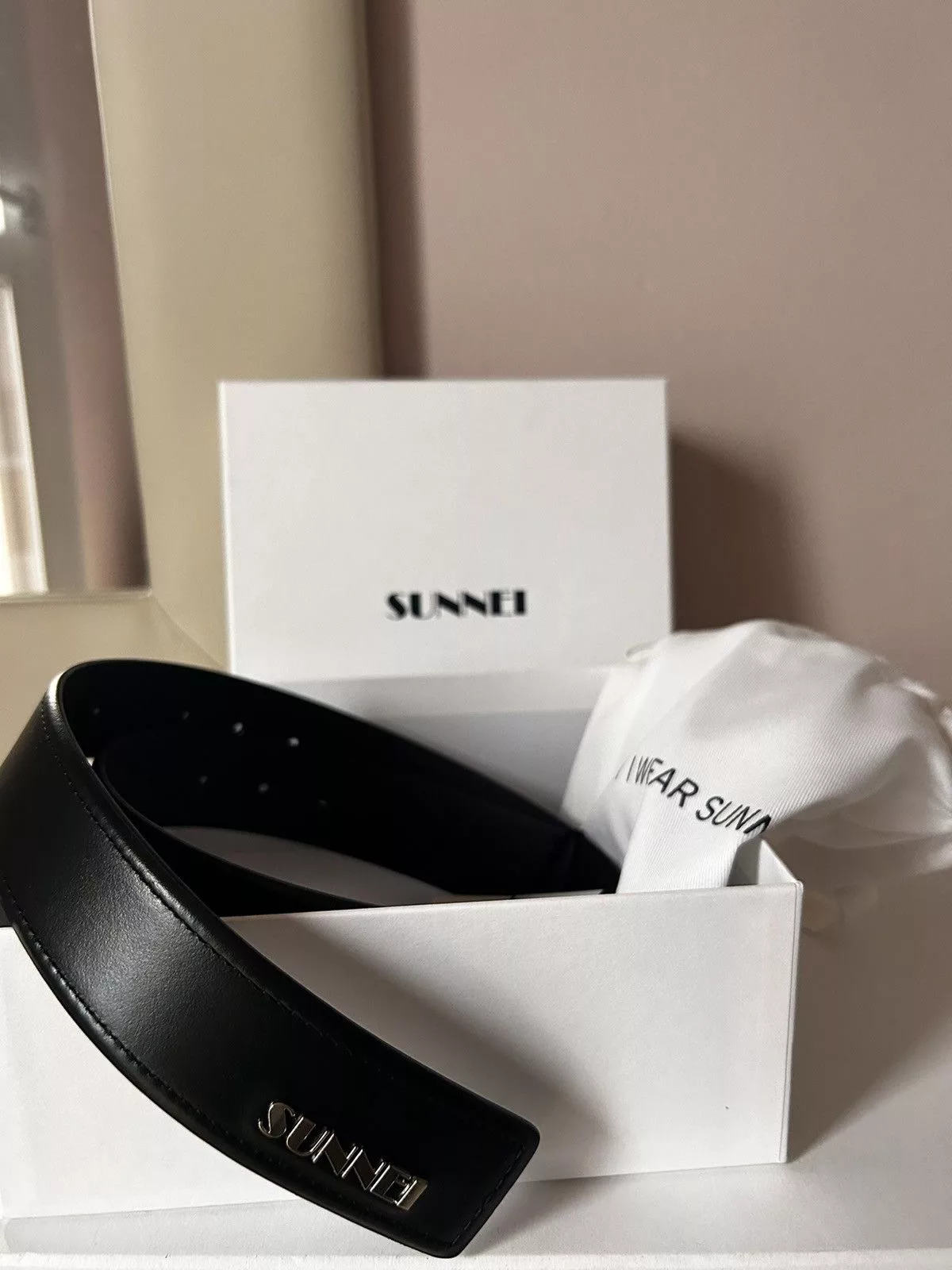 Sunnei Belts Sunnei black leather belt OS