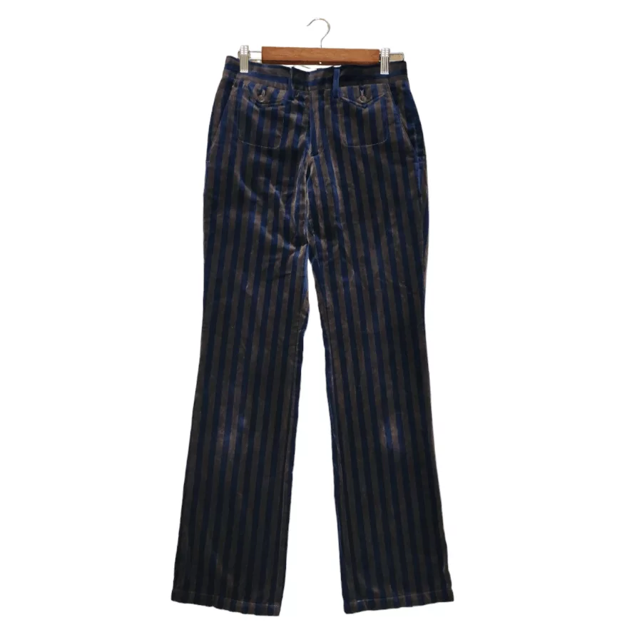 Paul Smith Casual Pants Paul Smith Striped Velvet Pants Black
