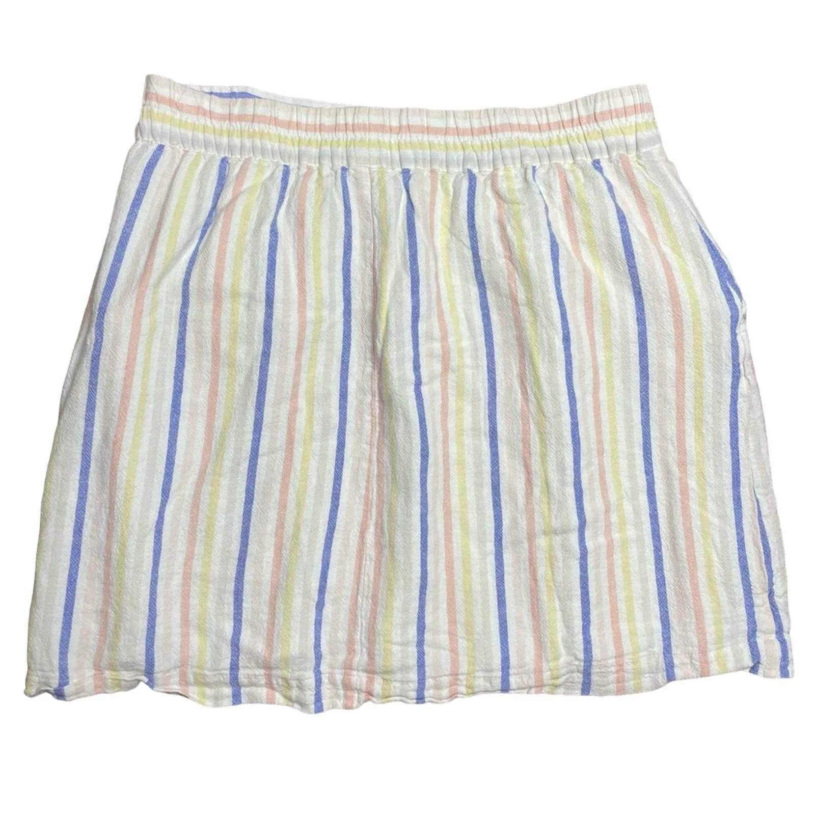 Loft Mini Skirts Loft Lined Blend Striped Skirt White