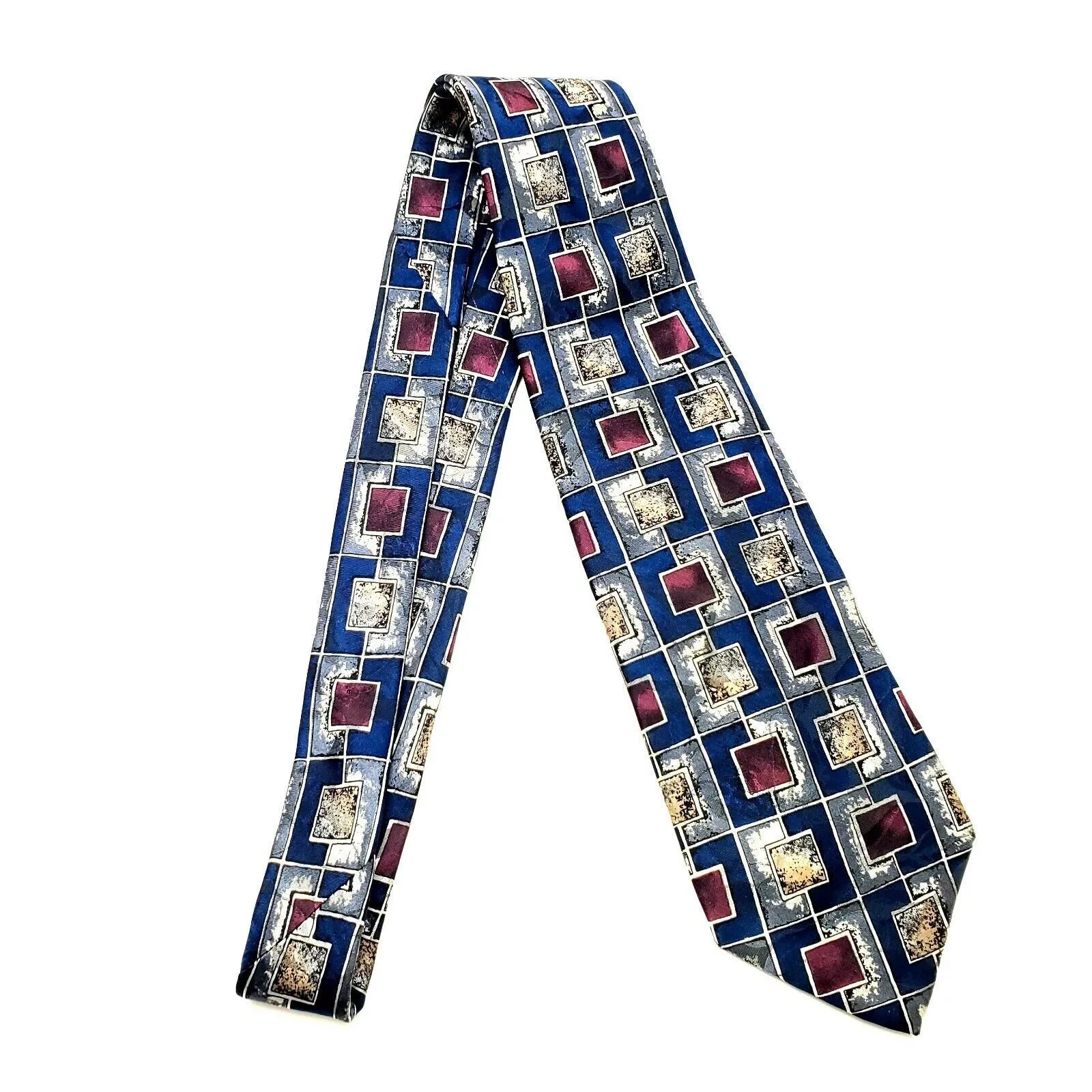 Robert Talbott Ties Pocketsquares Robert Talbott Robert Talbot Studio Silk Tie Blue Geometric Print Classic