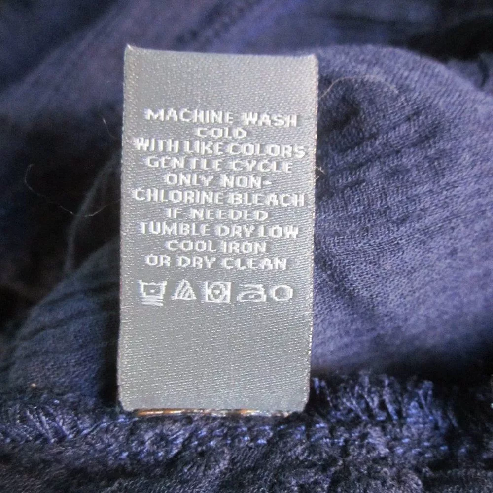 Neiman Marcus Blouses Neiman Marcus Neumann Marcus Size L Navy Blue Gauze Cotton Summer Top Cove