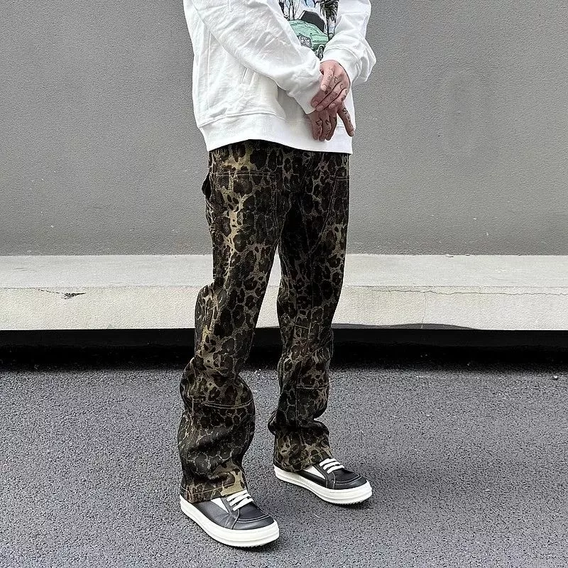 Japanese Brand Denim Japanese Brand × Vintage Full Leopard Pocket Vintage Jeans Multi Streetwear
