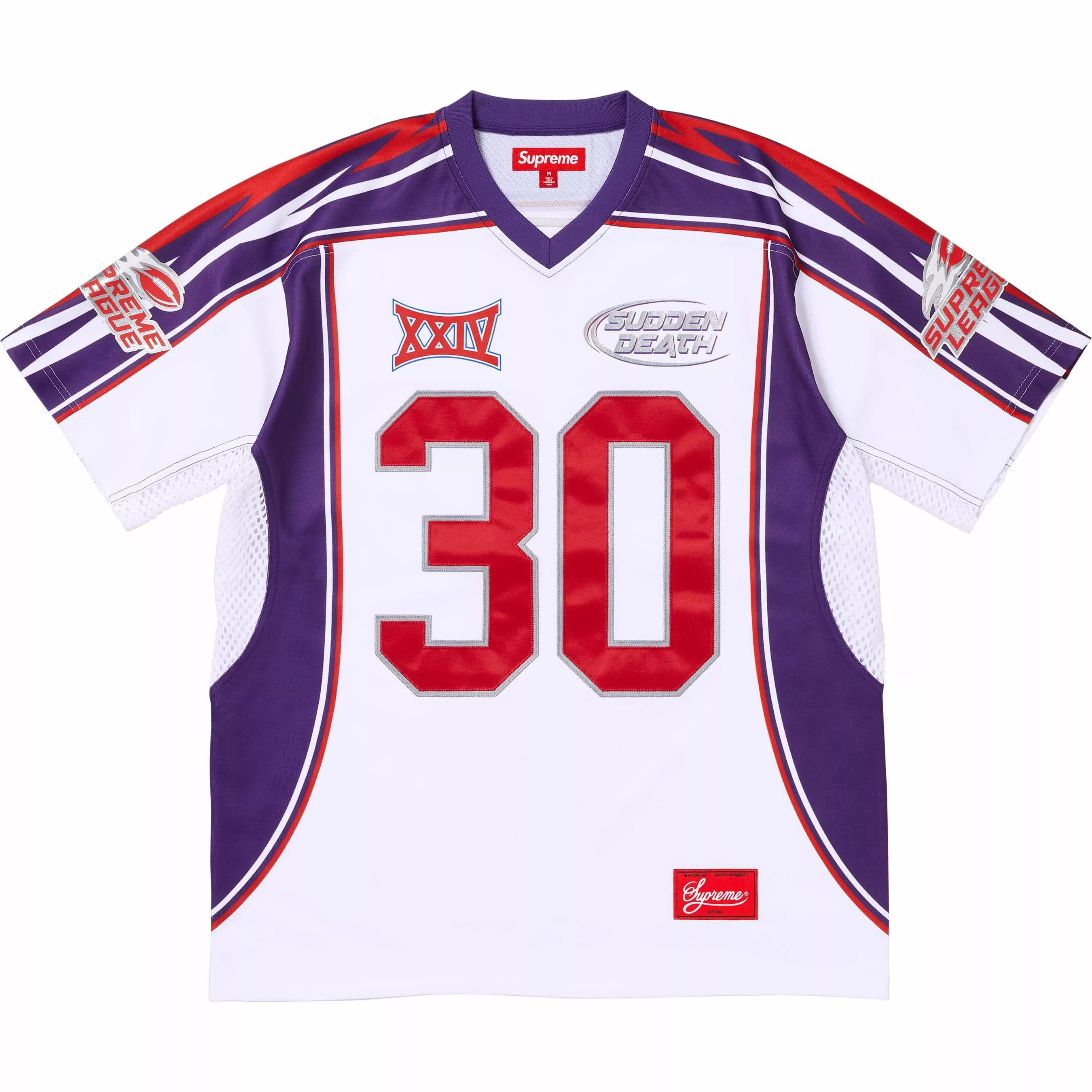 Supreme Jerseys Supreme Sudden Death Football Jersey White