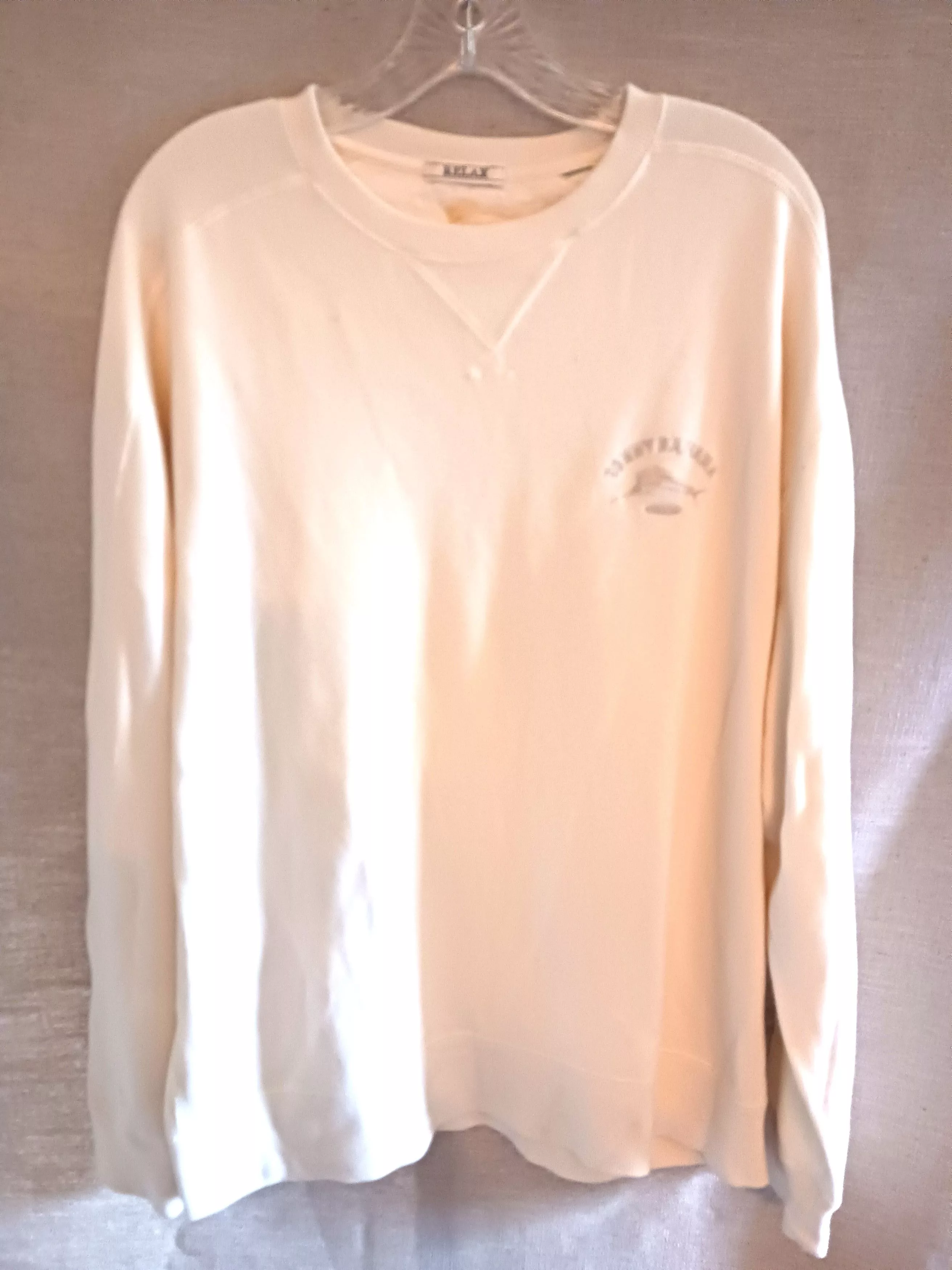 Tommy Bahama Sweatshirts Hoodies Tommy Bahama Cotton Blend Pullover Sweatshirt White