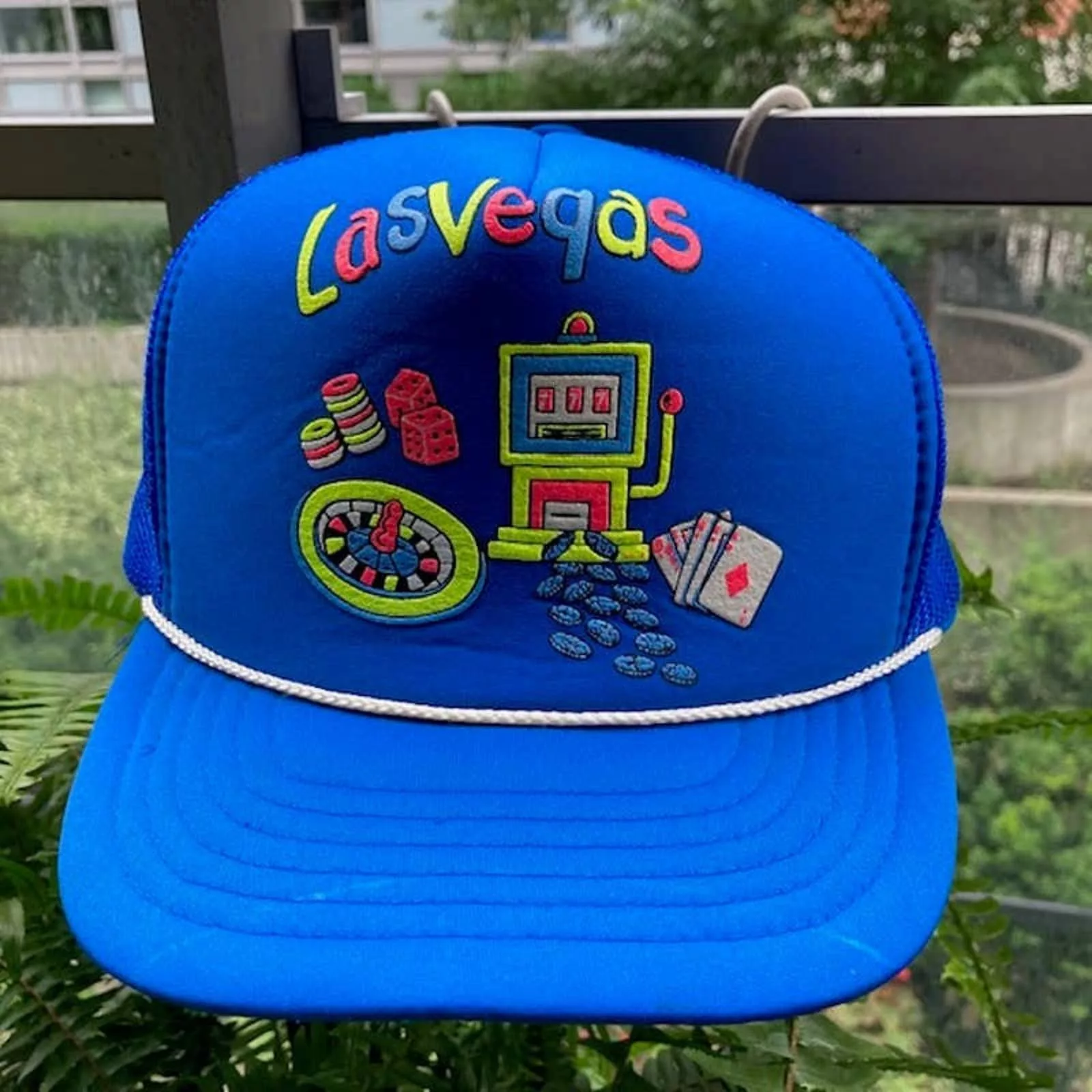 Vintage Hats Vintage Las Vegas Trucker Snapback Hat O / S Blue Streetwear