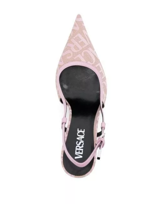 Versace Heels Versace Slingback Leather Pump in pink