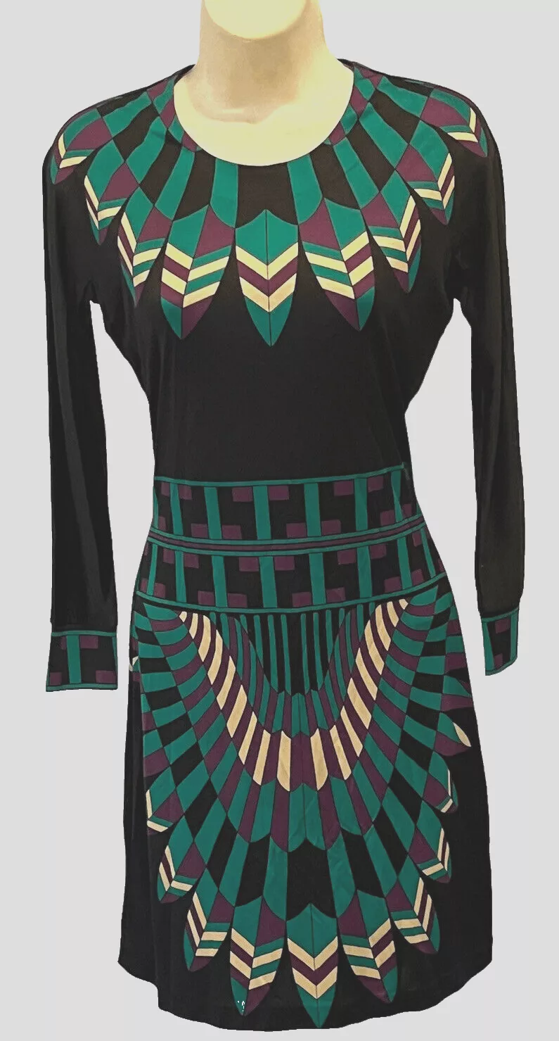 Tory Burch Mini Dresses Tory Burch 100% Silk Long Sleeve Stretch Dress Multi