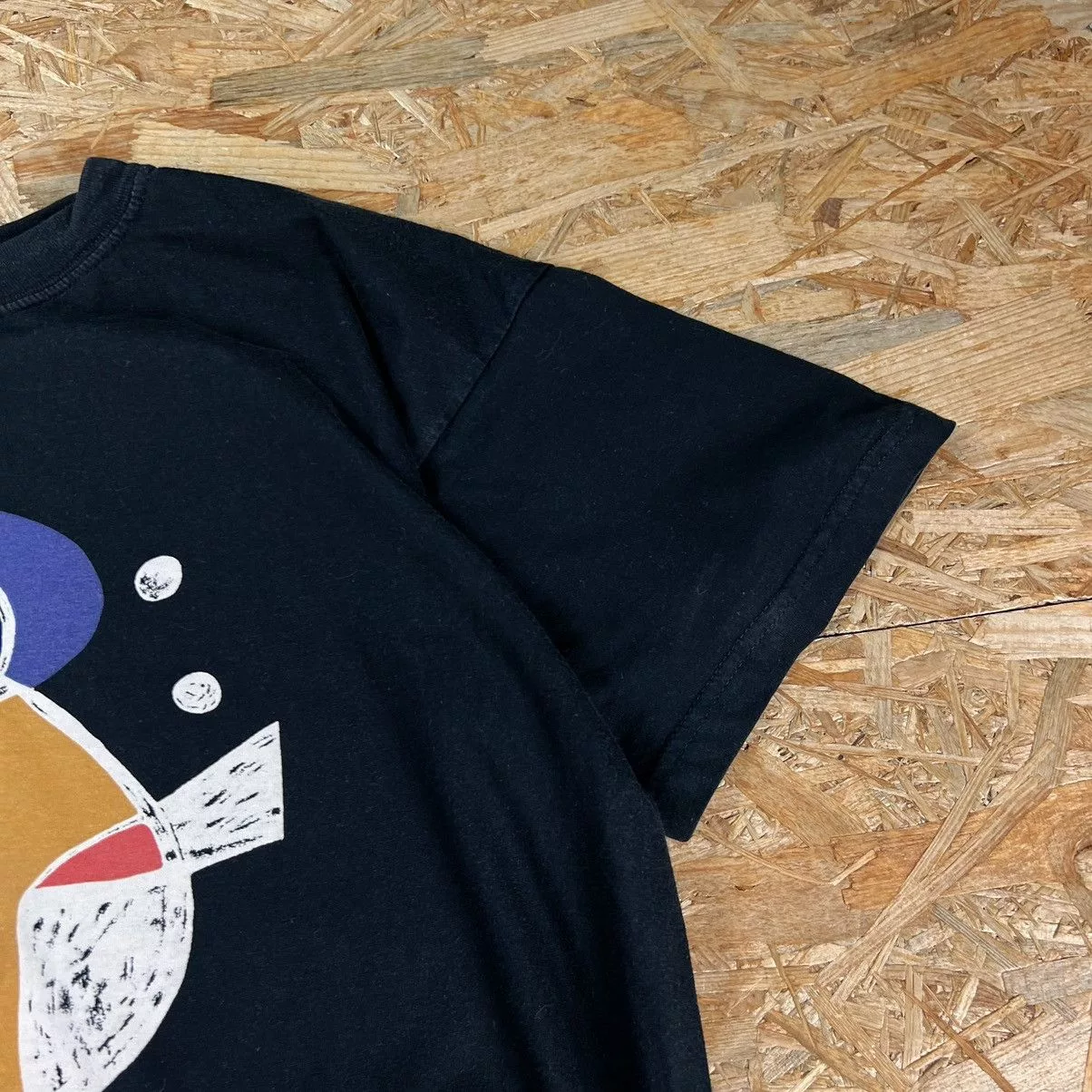 Vintage Short Sleeve T Shirts SUC MIRO 1998 GRAPHIC T-SHIRT VINTAGE 90S ART Black