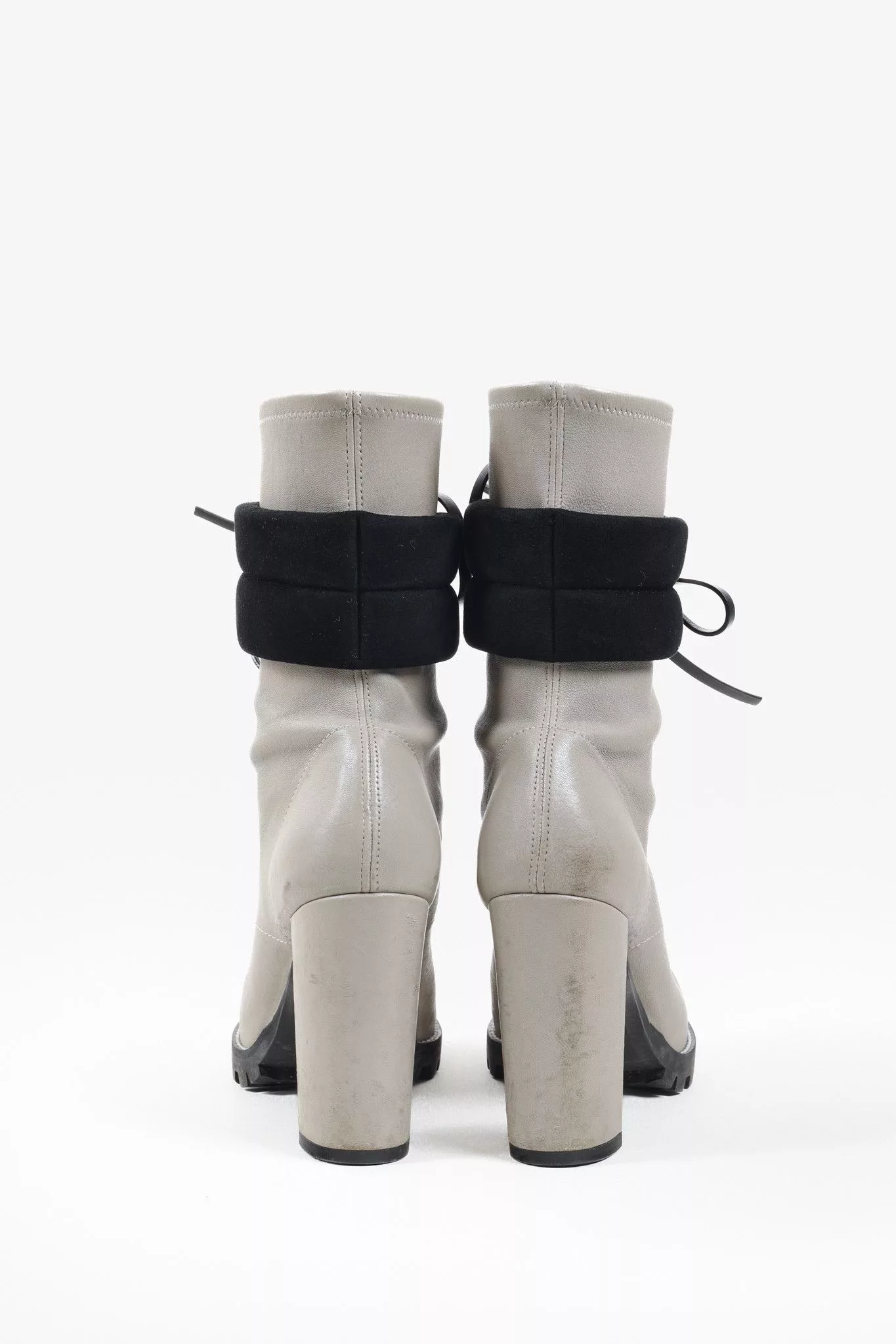 Stuart Weitzman Boots Stuart Weitzman Grey Block Heel Lug Boot Gray