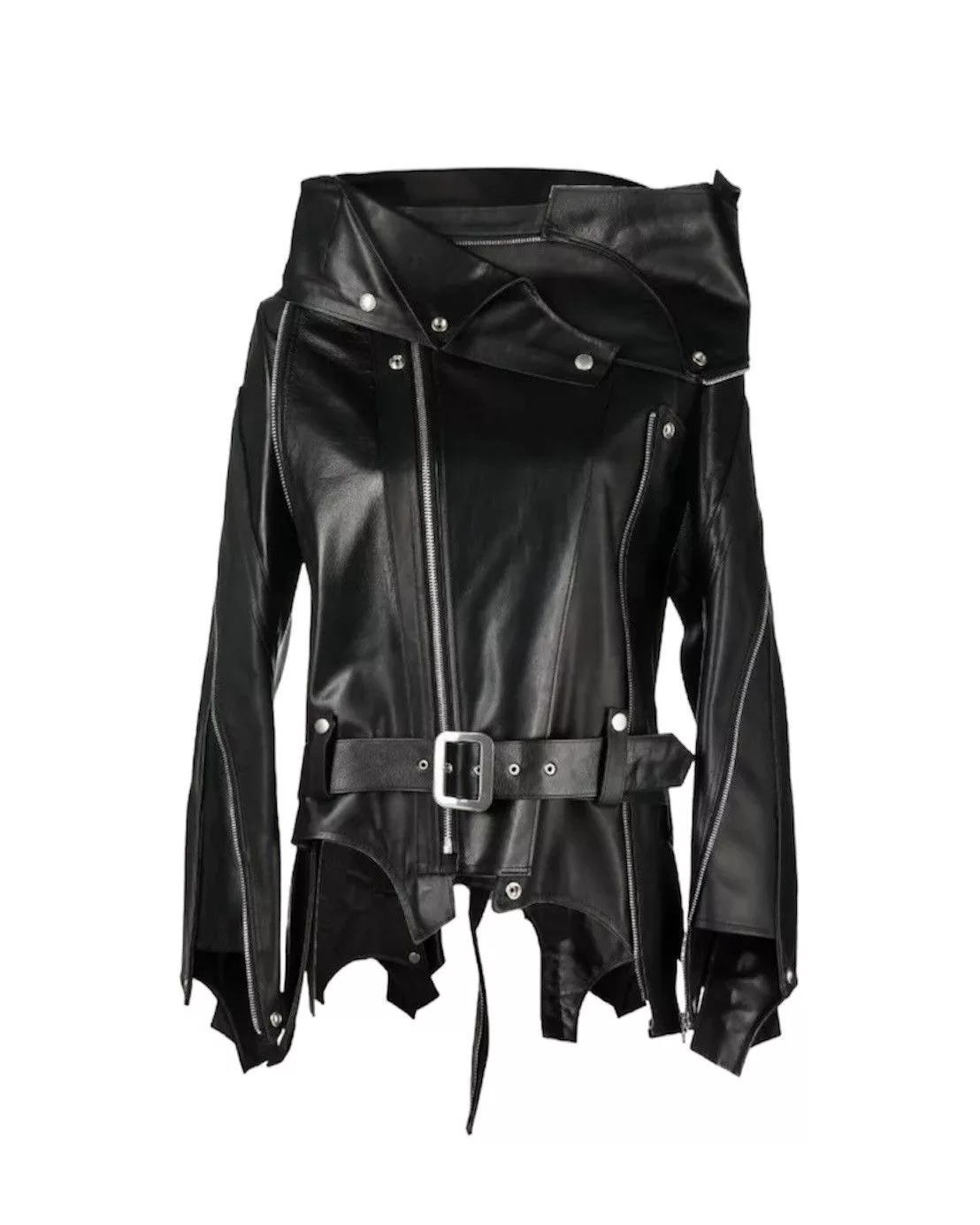 Comme des Garcons Leather Jackets Comme des Garcons × Comme des Garcons Homme Plus × Junya Watanabe Junya Watanabe Comme des Garçons Leather Jacket Perfecto Black