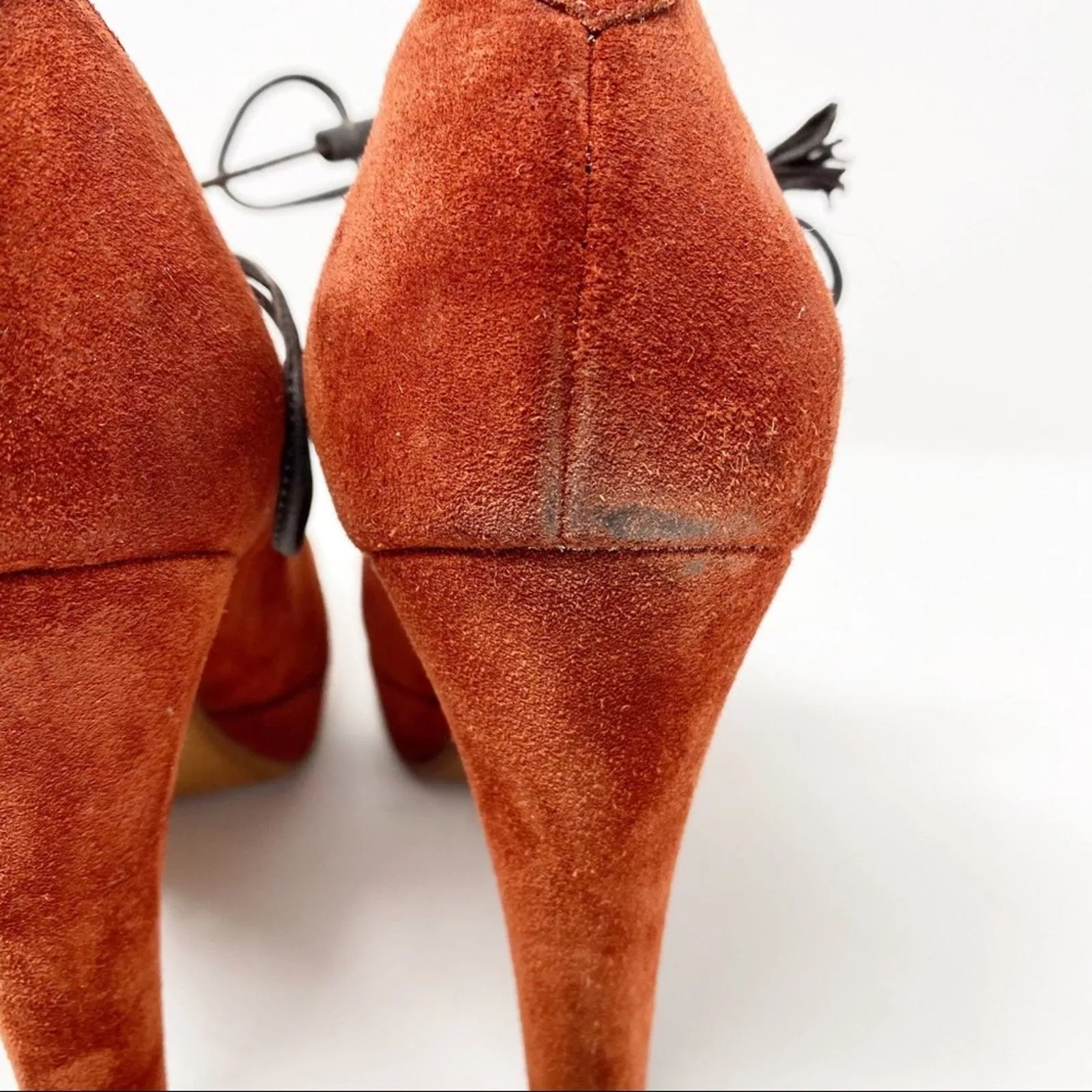 Rag & Bone Heels RAG & BONE Bailey Suede Platform Heels in Size 40 Red