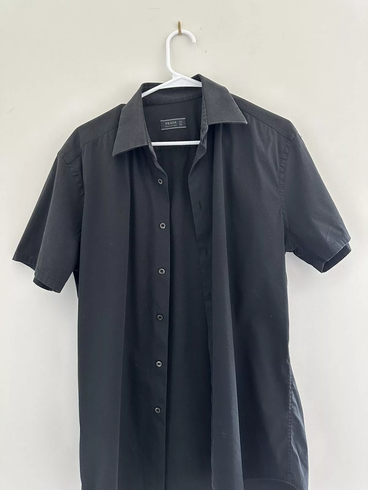 Prada Shirts Button Ups Prada short sleeve button up Black