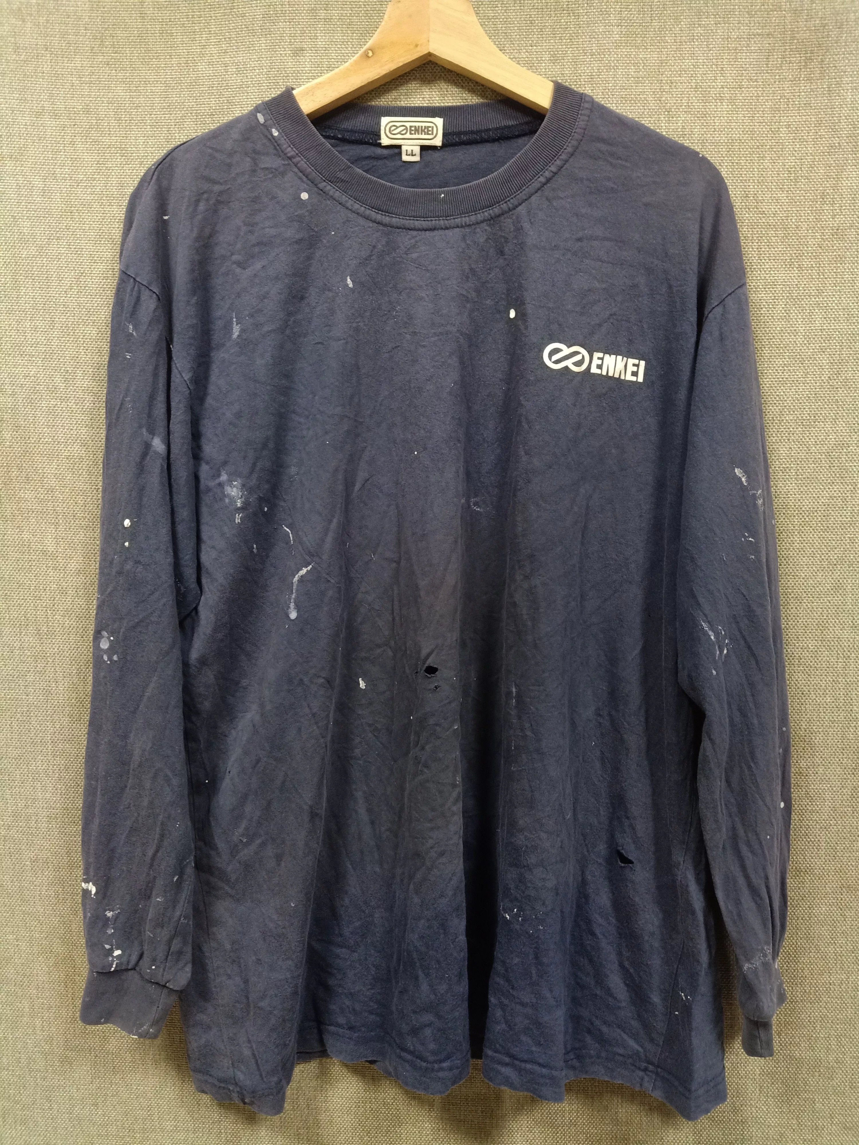 Honda Long Sleeve T Shirts Honda × Vintage Vintage bootleg long sleeve enkei distressed Blue