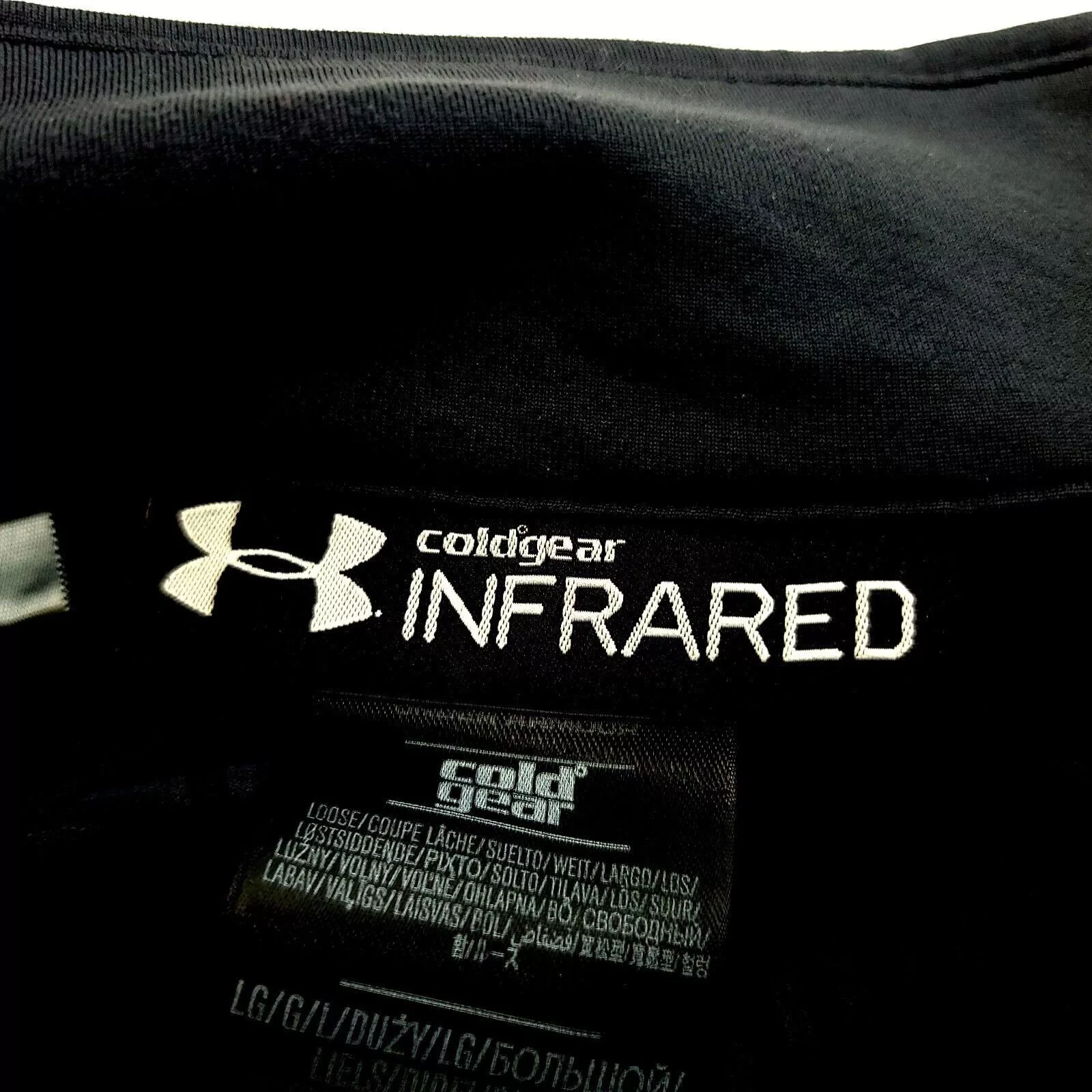 Under Armour Light Jackets Under Armour Coldgear Infared Gray Orange Striped 1/4 Zip Lo