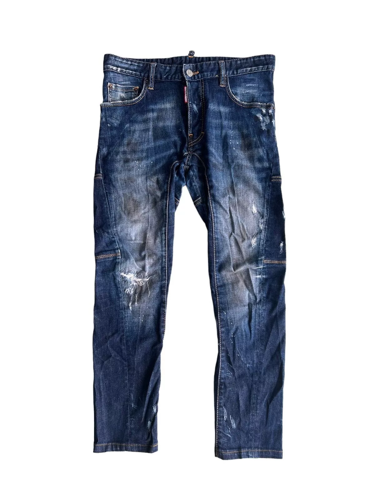Dsquared2 Denim 2017 DSQUARED2 🇮🇹 Tidy Biker Jeans Denim Distressed Blue