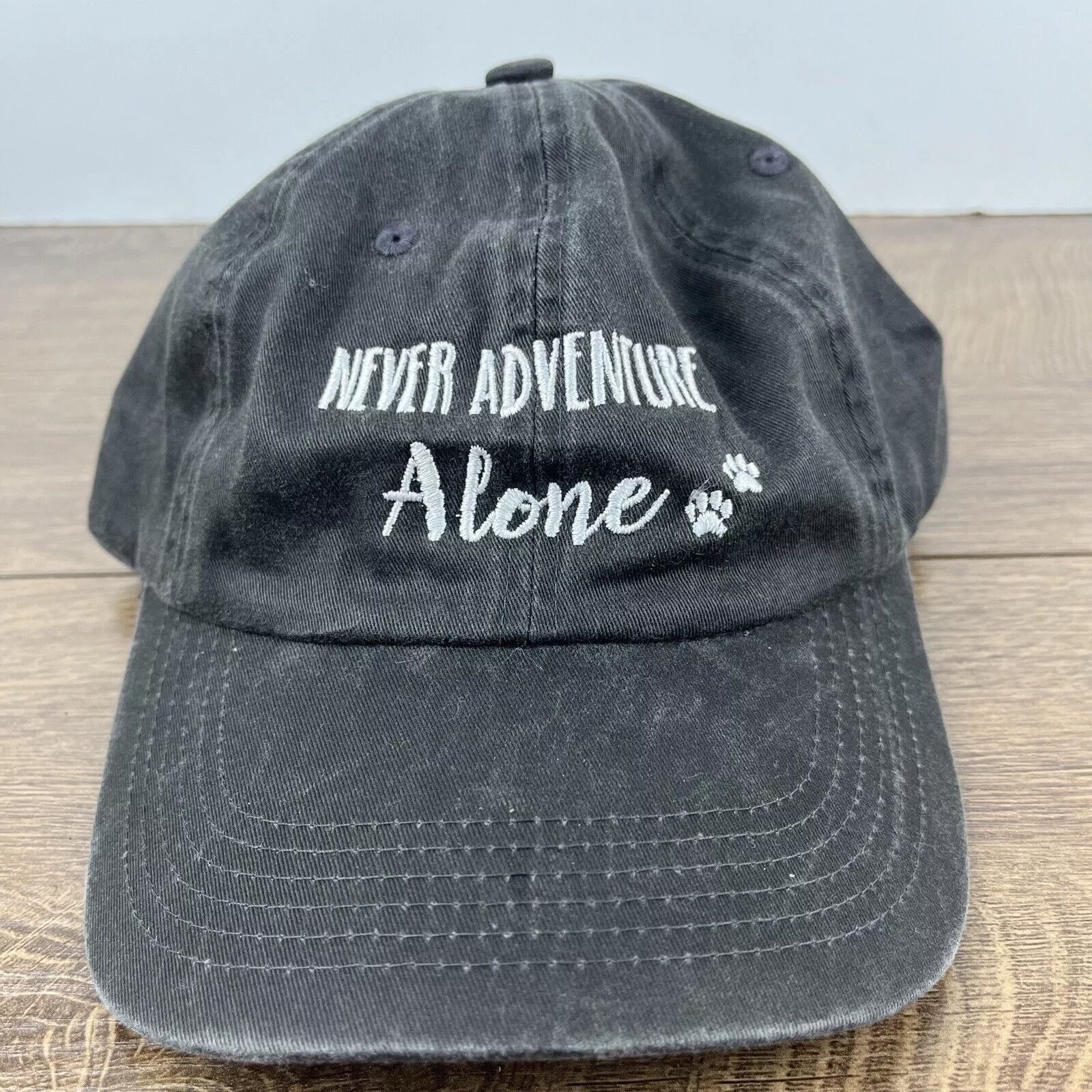 Other Hats Other Dog Hat Never Adventure Alone Hat Gray Hat Adjustable Hat Gr
