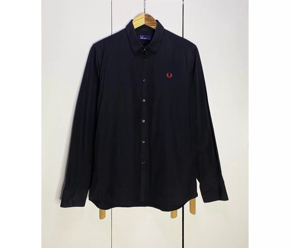 Fred Perry Shirts Button Ups Fred Perry Classic Button Down Long Sleeve | Black Medium Luxury
