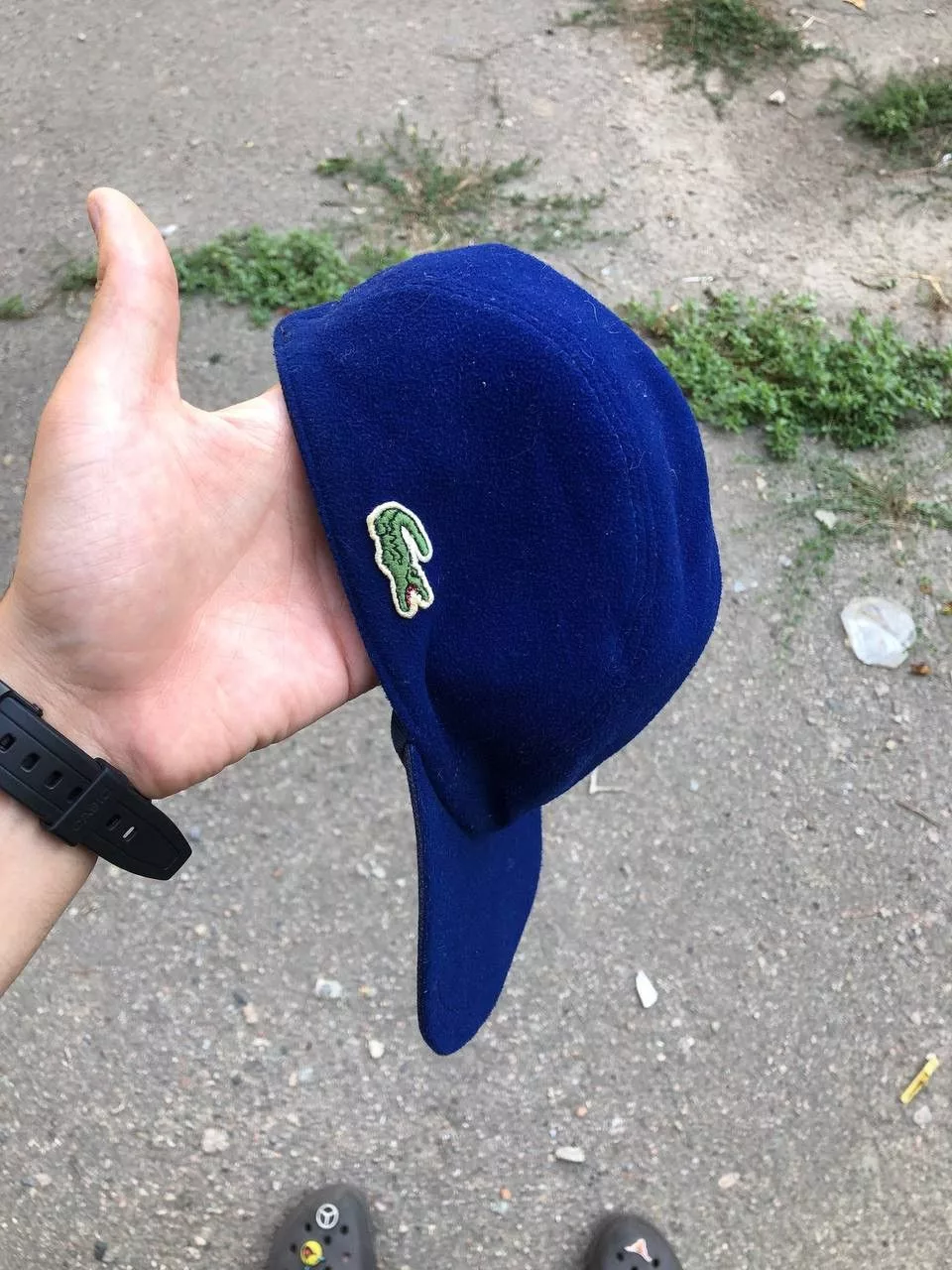 Lacoste Hats Lacoste × Vintage VERY RARE LACOSTE CHEMISE CAP 5-PANEL HATS JAPAN STYLE Y2K Blue Streetwear