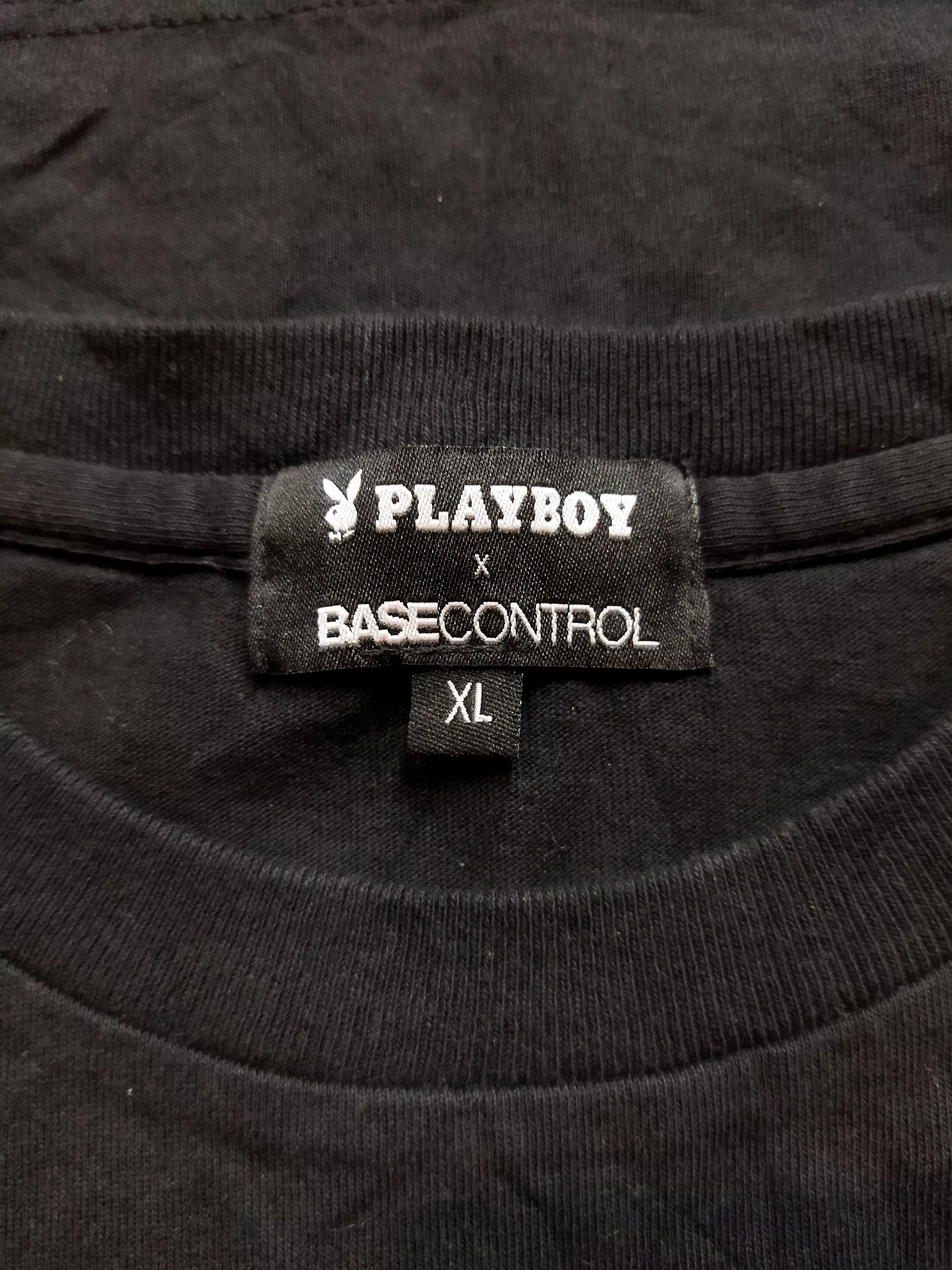 BASE CONTROL Short Sleeve T Shirts BASE CONTROL × Playboy Playboy X Base Control Tee Black