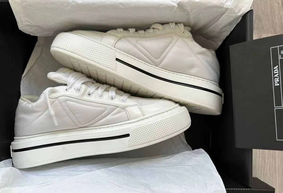 Prada Low Top Sneakers prada macro sneakers White