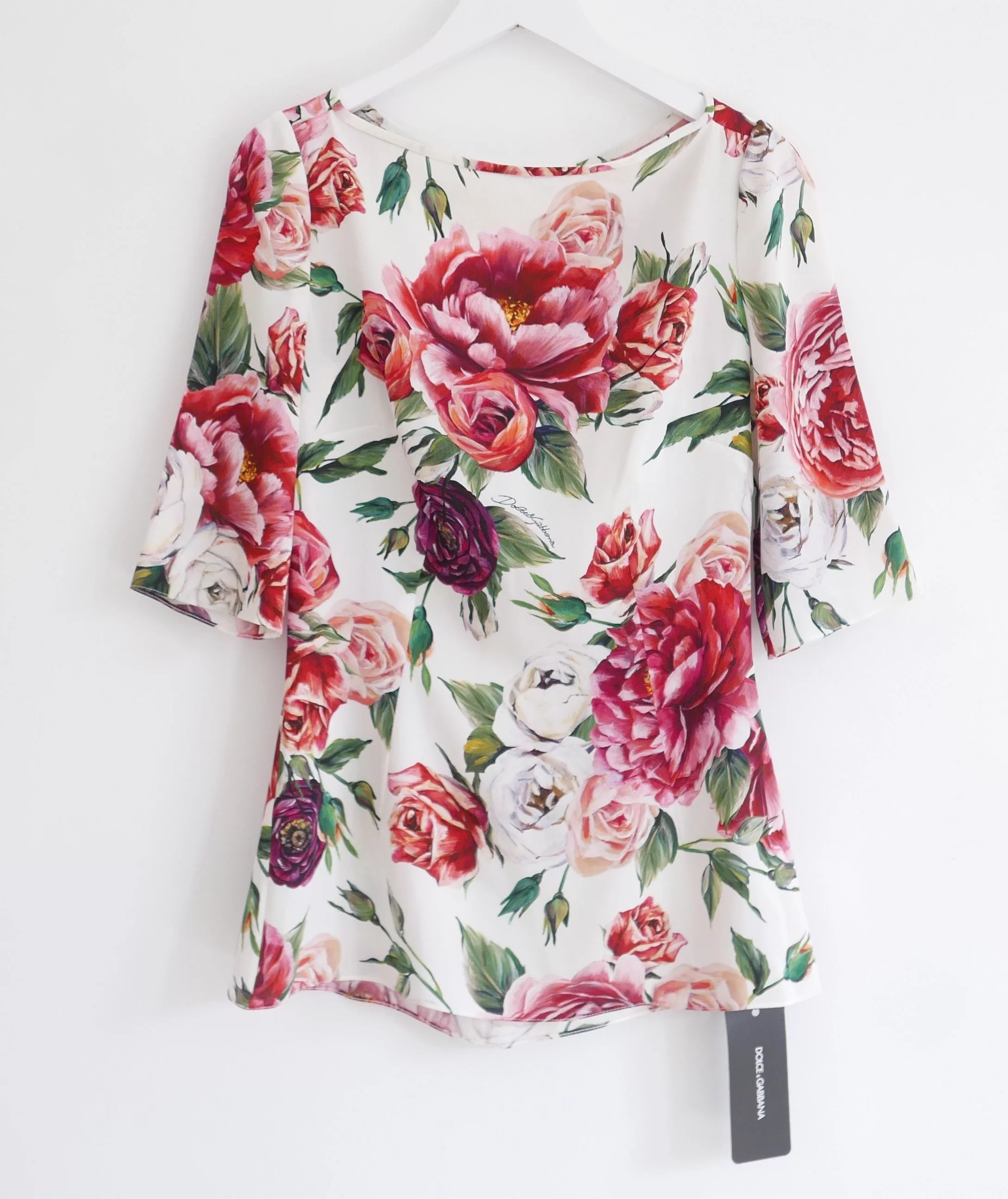 Dolce & Gabbana Blouses Dolce & Gabbana rose print top Pink