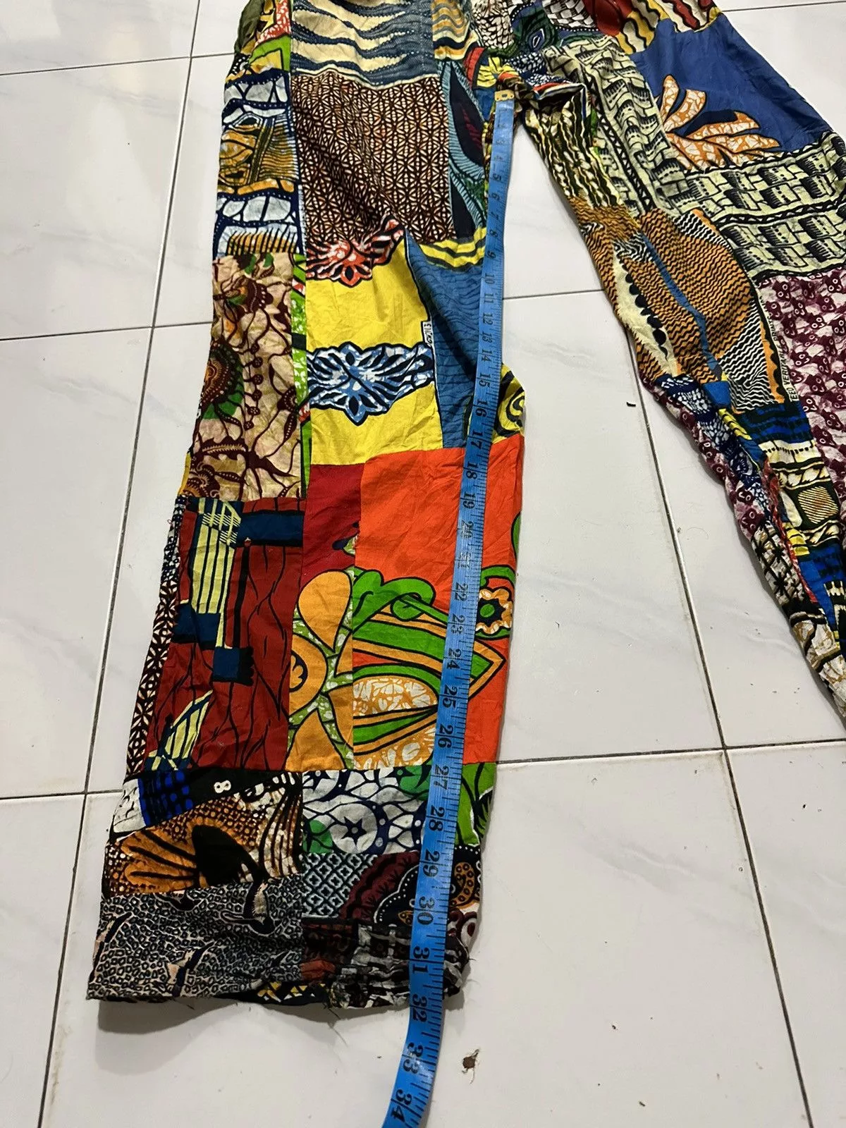 Vintage Casual Pants Vintage VTG Mens Patchwork Inspired By Boho Multi