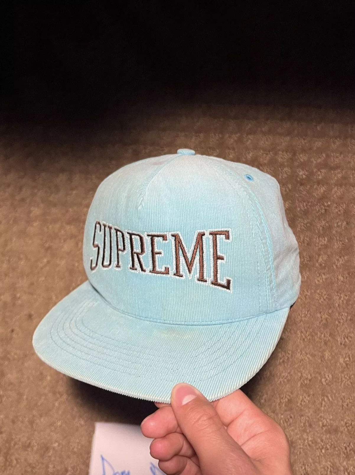 Supreme Hats Supreme Snapback Hat Vintage Blue