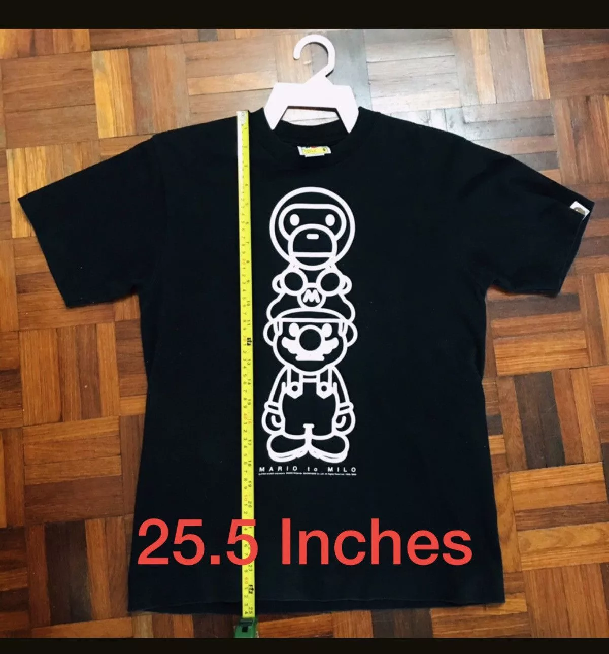 Bape Short Sleeve T Shirts Bape Mario to Milo Black