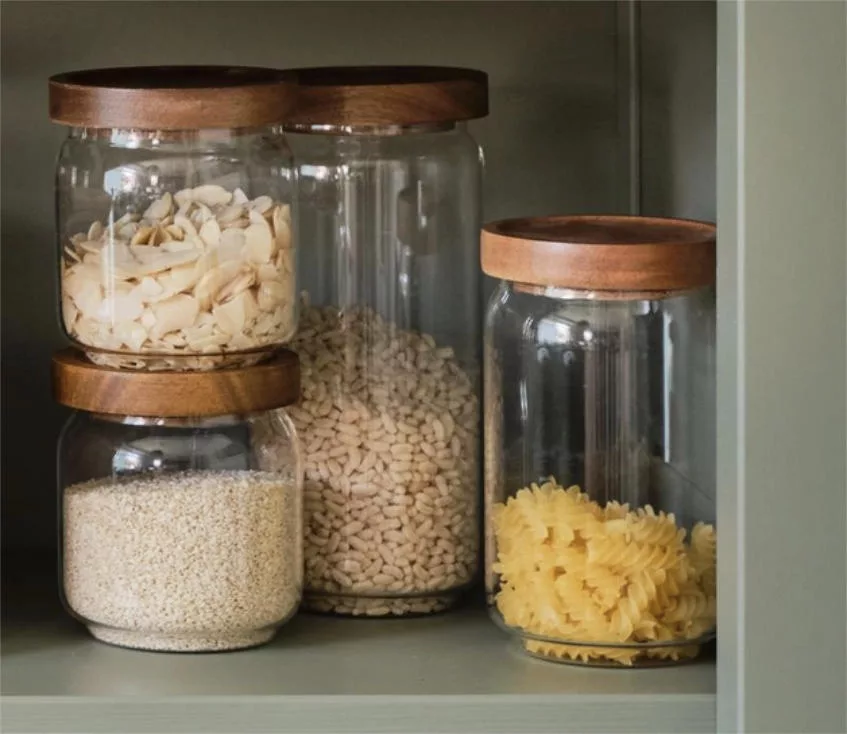 Canister Borosilicate Acacia Lid 34oz