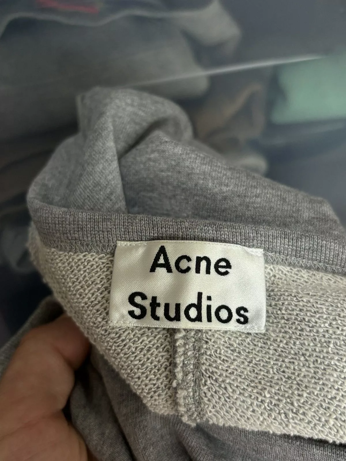 Acne Studios Sweatshirts Hoodies Acne Studios × Designer Acne Studios Finish Rugby PSS17 Vintage Sweatshirt Gray