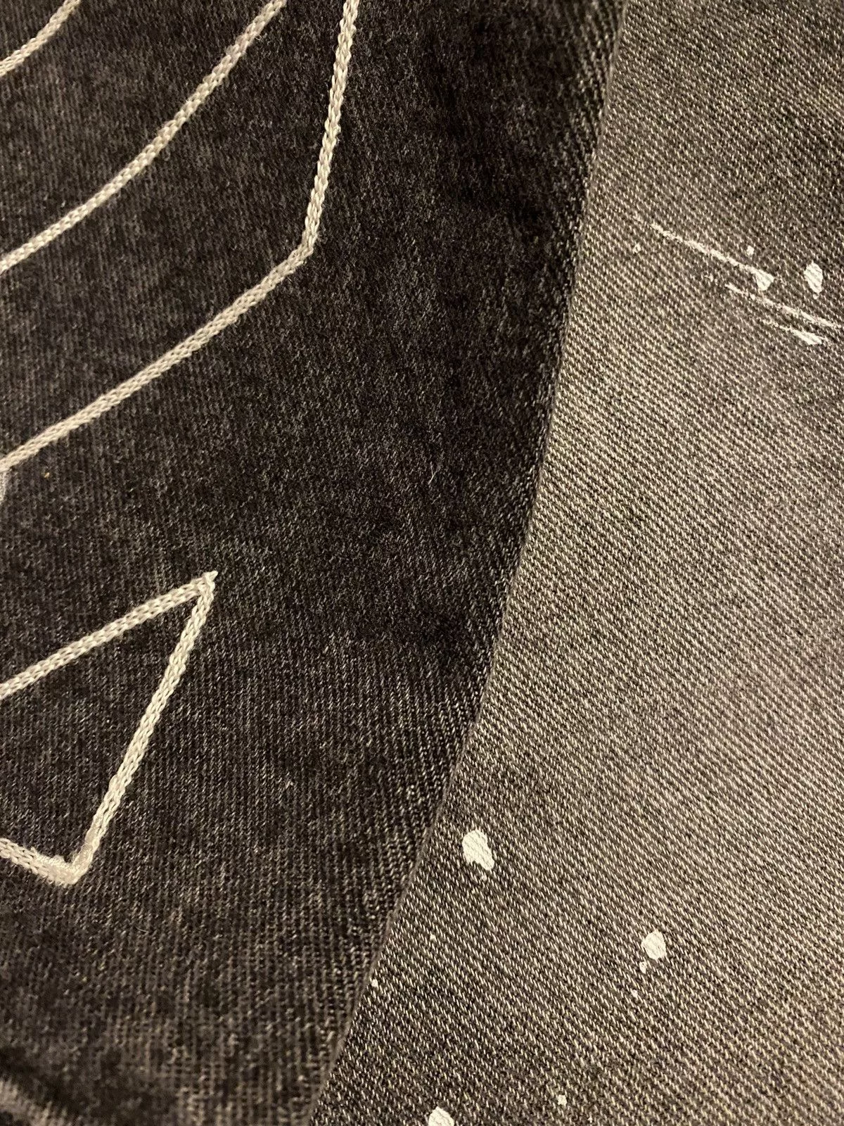 Off-White Denim Off-White × Virgil Abloh Painter Slim Diagonal Embroidered Denim Gray