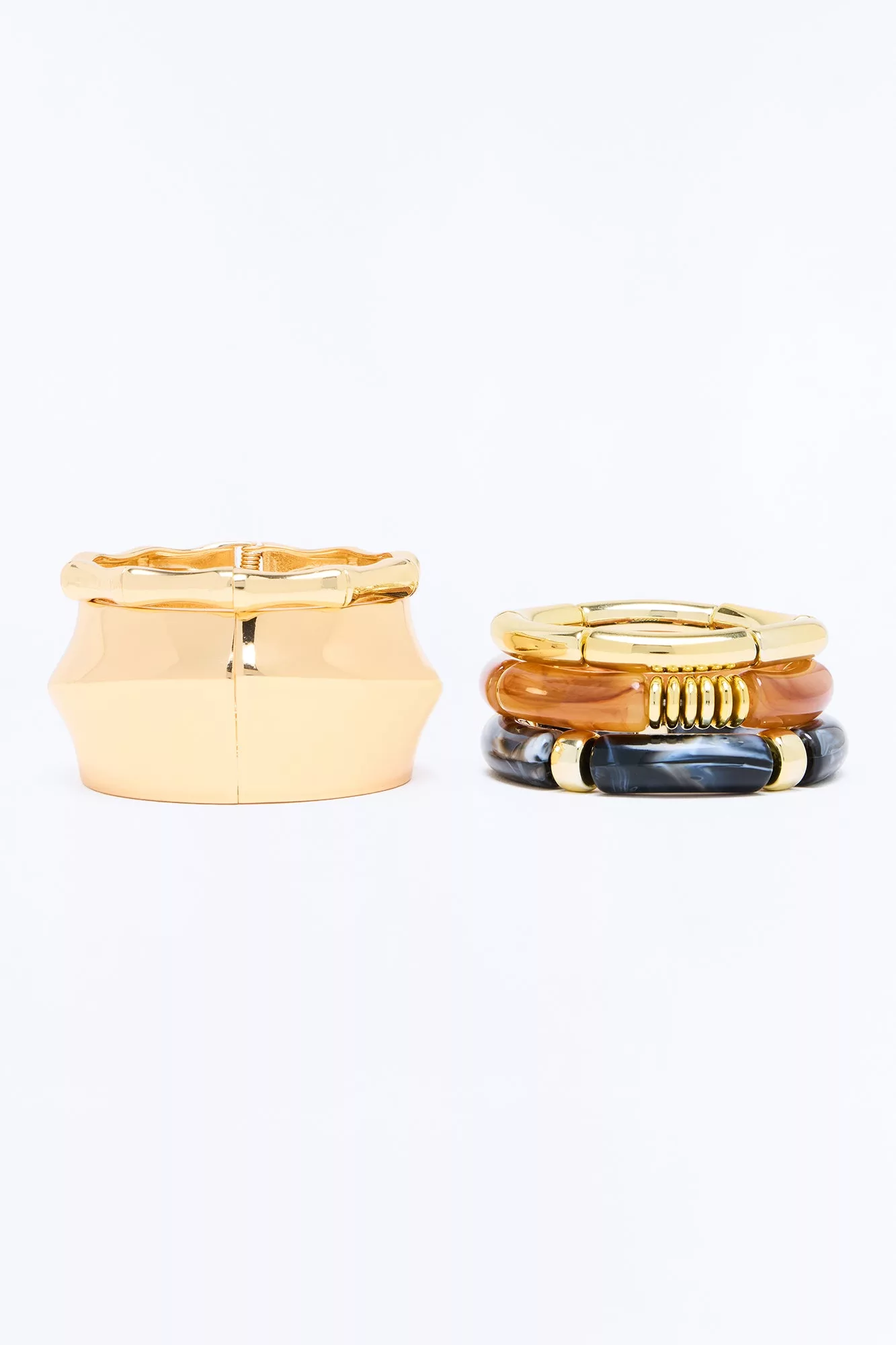 Beach Front 5 Piece Bracelet Set - Gold/combo