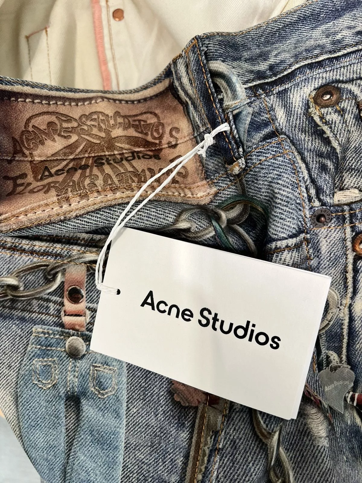 Acne Studios Denim Acne studios trompe l’oeil pants trouser baggy Blue