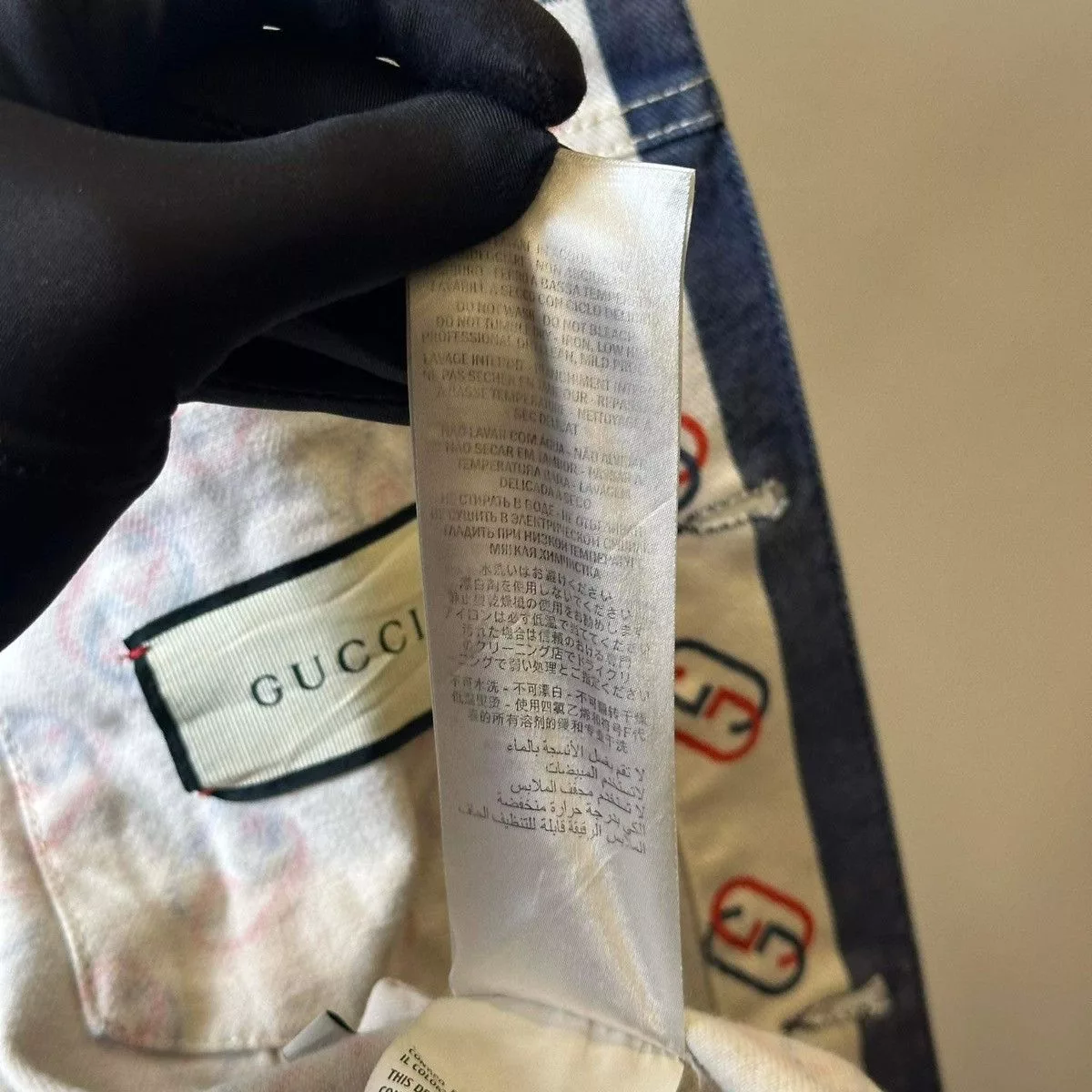 Gucci Denim Jackets GUCCI MONOGRAM “GC” JEANS JACKET White Luxury