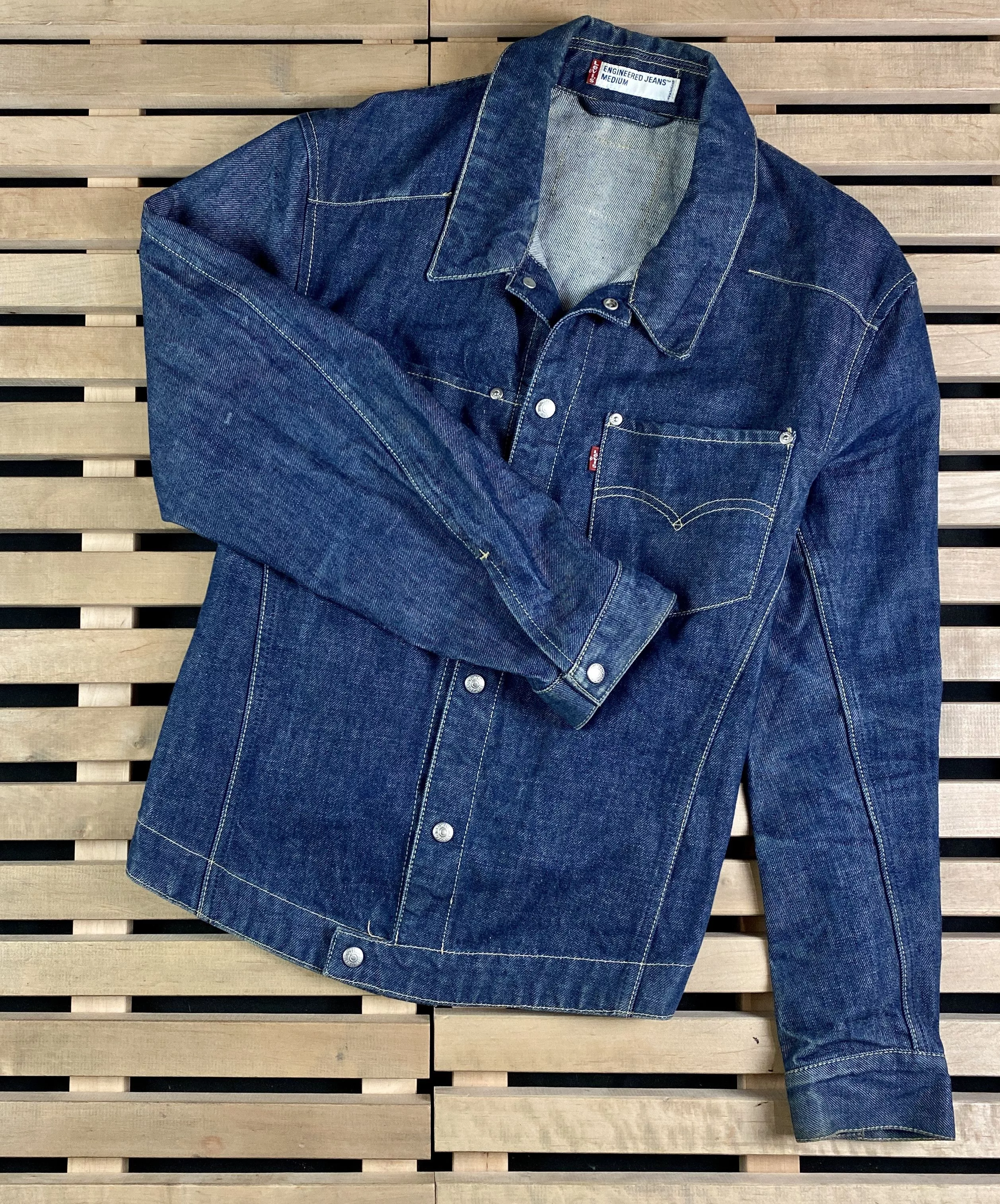 Levi's Bombers Levi's × Levi's Vintage Clothing × Vintage Mens Denim Bomber Jacket Levis Vintage Size M Blue