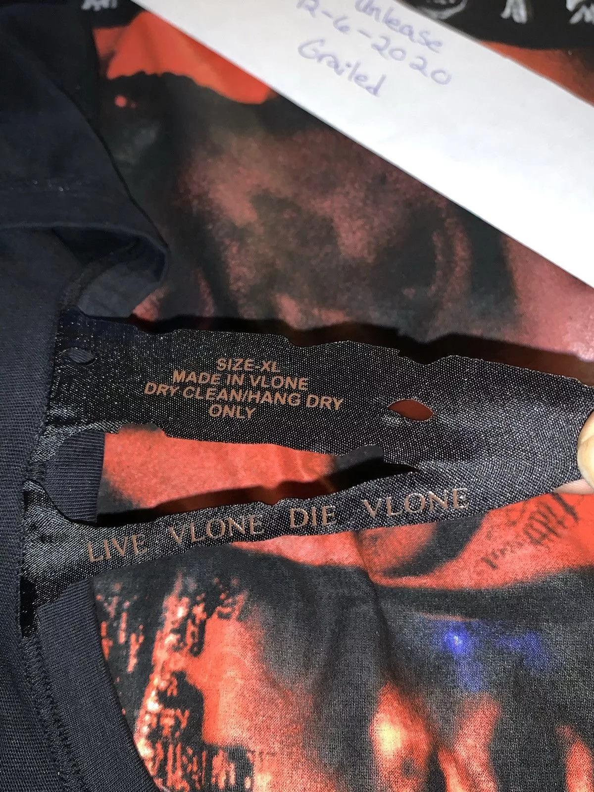 Vlone Short Sleeve T Shirts Vlone Red Staple Tee Size XL Multi