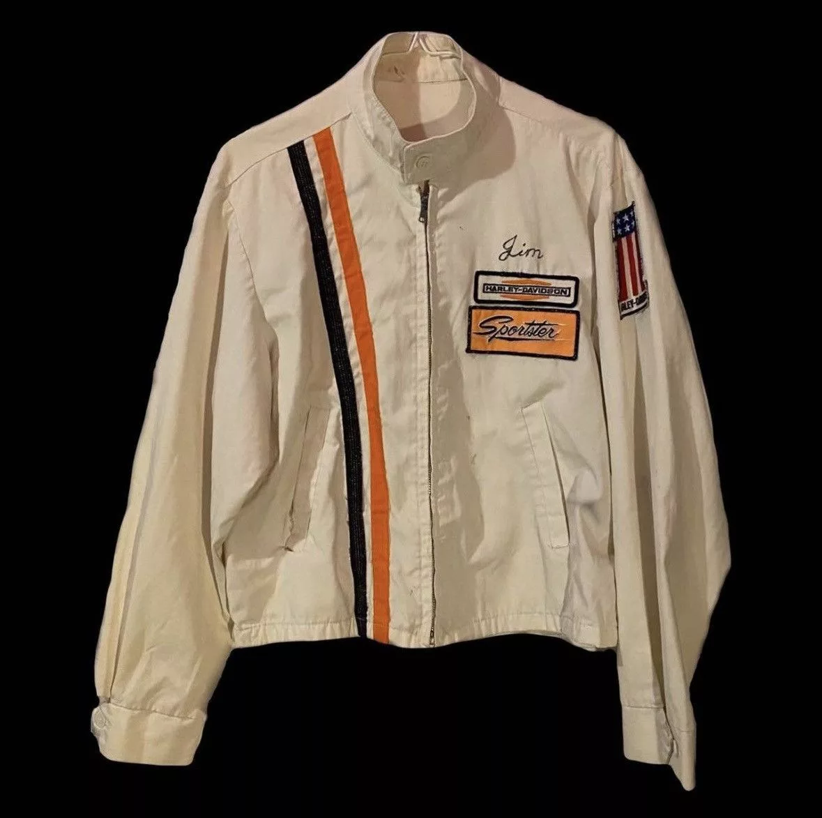 Harley Davidson Light Jackets Harley Davidson × Vintage Vintage Rare 60s Harley Davidson sportster racing jacket White Streetwear