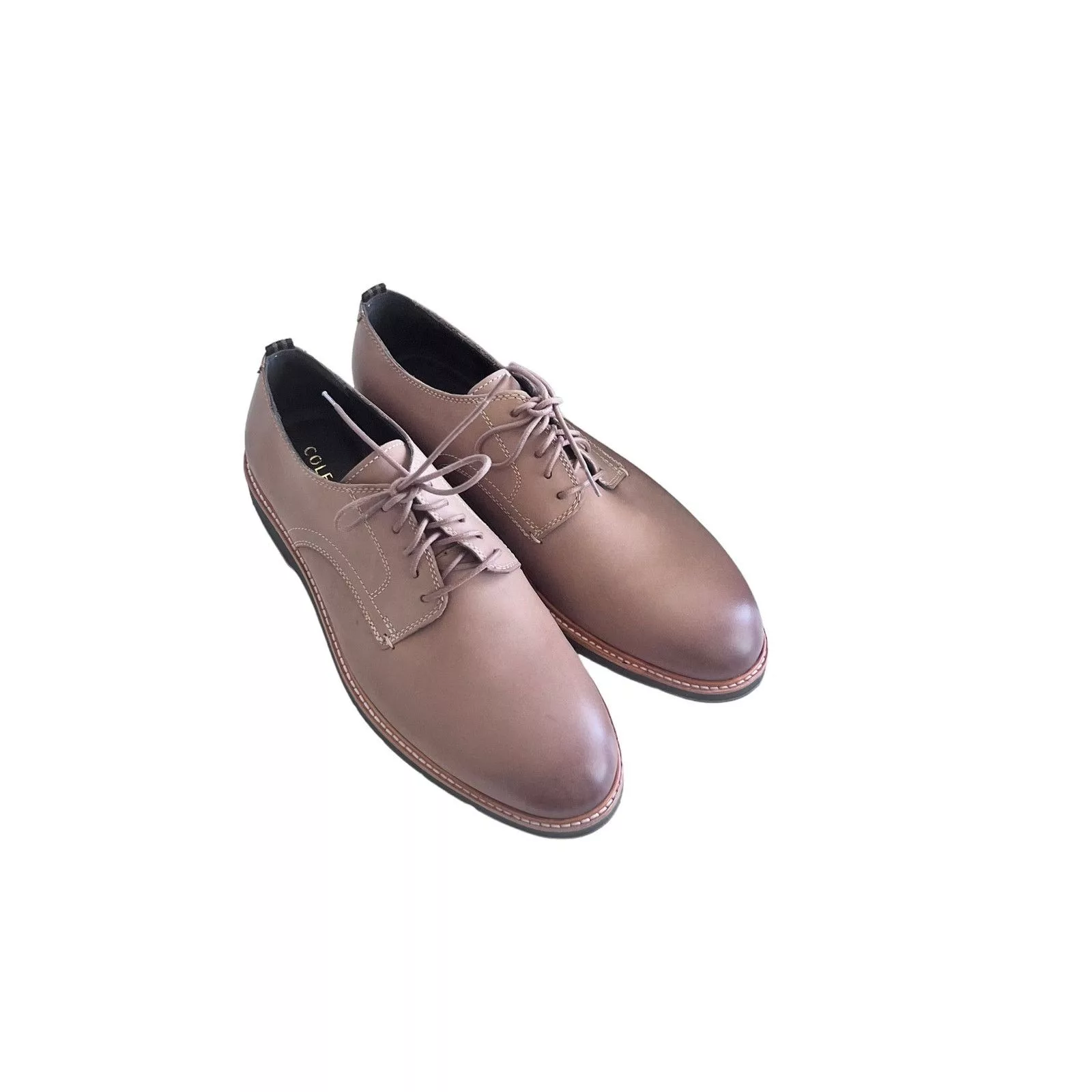 Cole Haan Casual Leather Shoes Cole Haan Morris Plain Taupe Nubuck Oxford SIZE 10 M US Brown