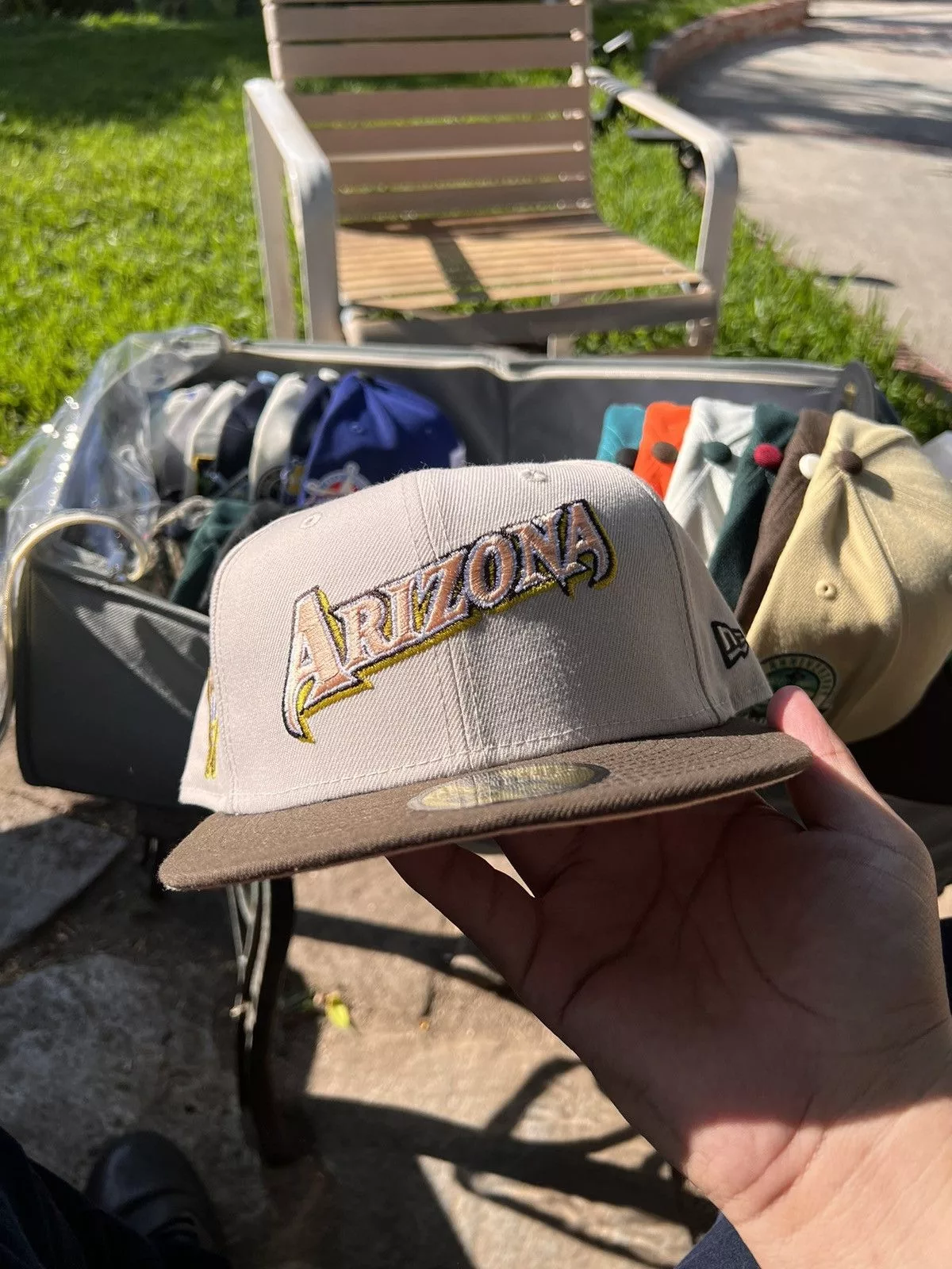 New Era Hats New Era Arizona Diamondbacks Script 7 5/8 Brown