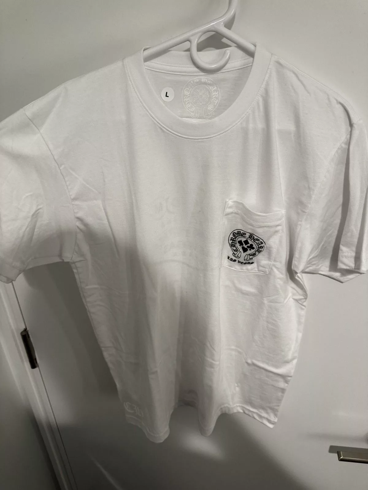 Chrome Hearts Short Sleeve T Shirts Chrome Hearts Chrome heart Las Vegas shirt White