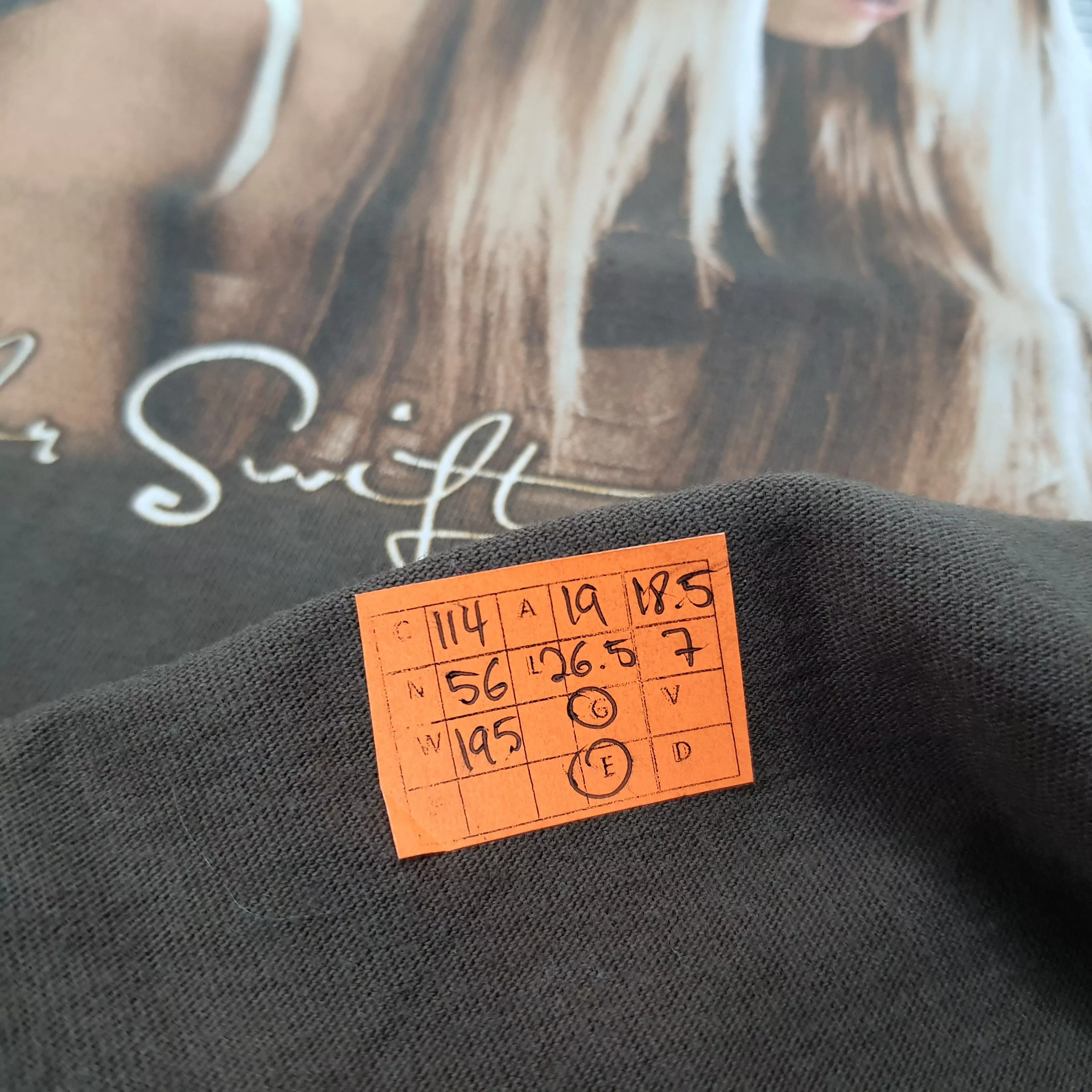 Band Tees Short Sleeve T Shirts Band Tees × Vintage Vintage Taylor Swift American Singer Tour T-shirt Brown