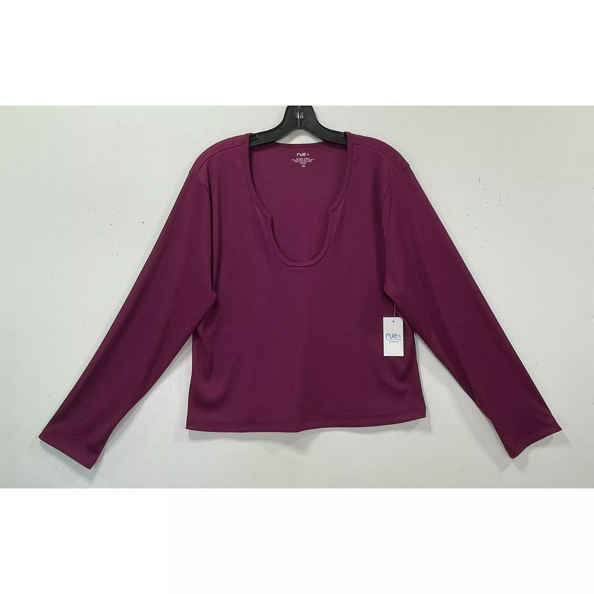 Other Long Sleeve T Shirts Other Rue + - Women's Long Sleeve Stretch Casual T-Shirt - Purple