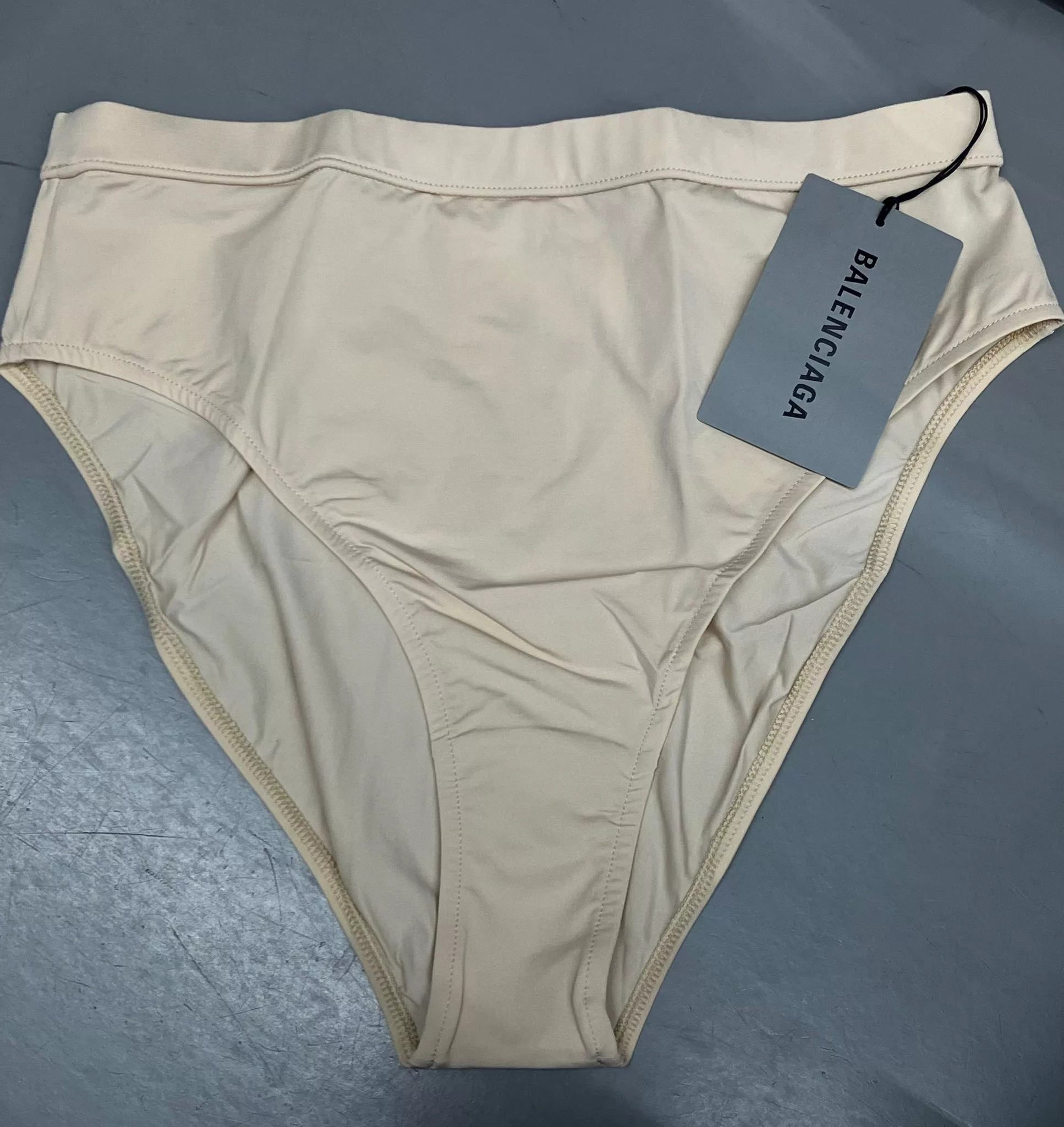 Balenciaga Miscellaneous Balenciaga o1mt1gz0624 Size: M / Slip High Waisted Panty in Ivory Beige