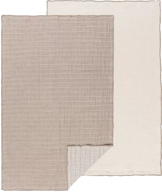 Dove Gray Double Gauze Towels 2 set