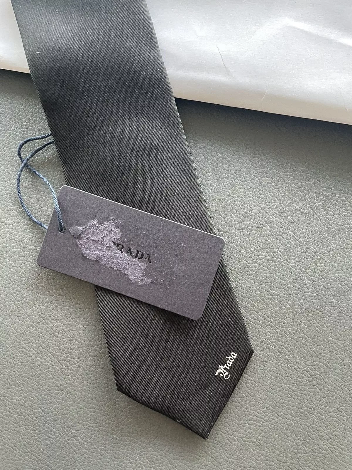 Prada Ties Pocketsquares Prada × Universal Studios Limited Edition Prada x Universal Frankenstein Pure Silk Tie Black