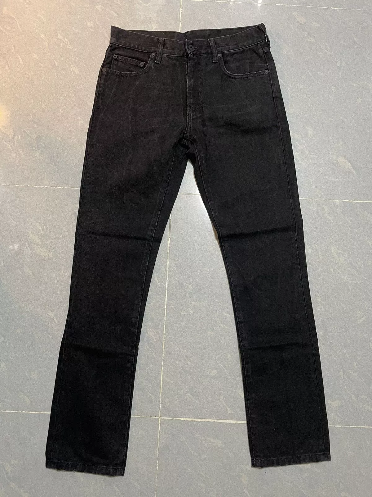 Off-White Denim Off-white faded belt jeans Black